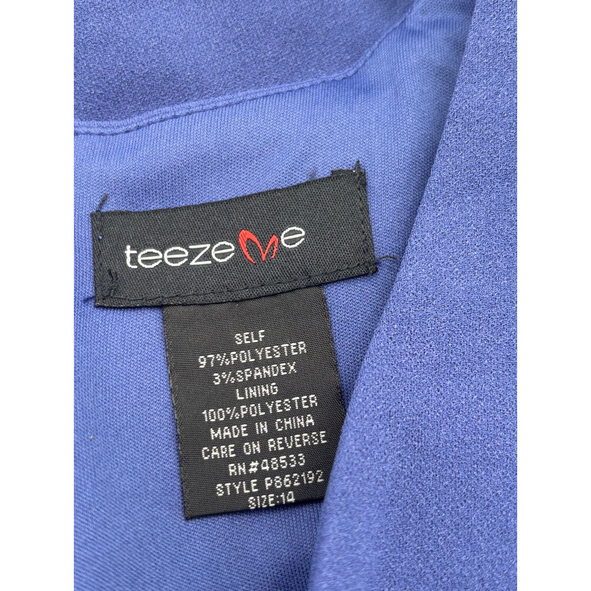 Other Teeze Me Juniors' Plus Double V-Neck Fit & Flare Dress, Coba Size XL / US 12-14 / IT 48-50 - 7 Thumbnail