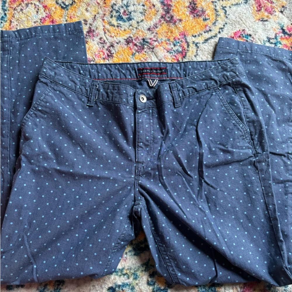 Tommy Hilfiger Tommy Hilfiger polka dots blue pants Size 34" / US 12 / IT 48 - 2 Thumbnail