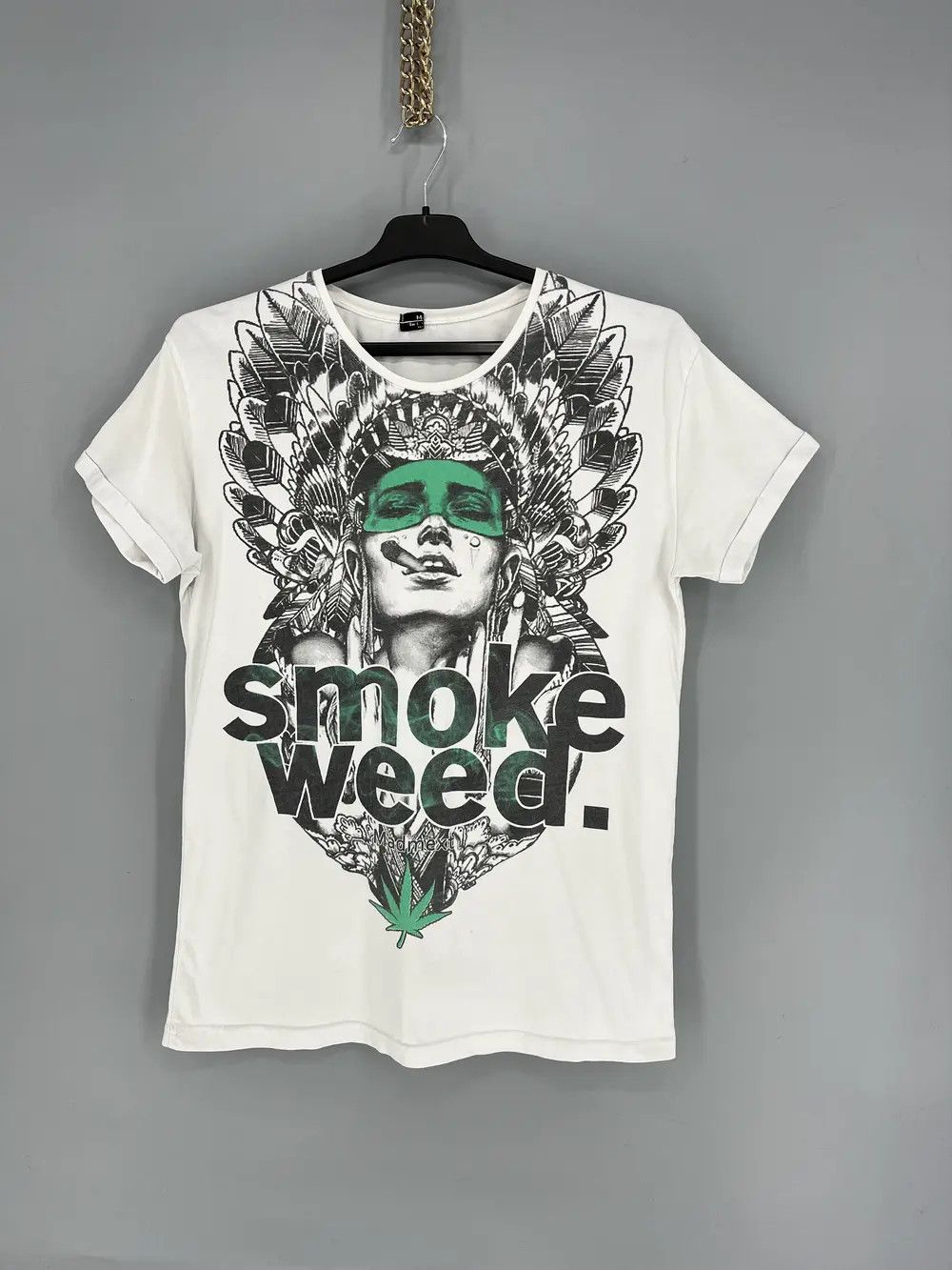 Band Tees × Vintage Vintage 90s Buds Smoke Weed Rasta Drugs Tee Dope Cannabis Size US M / EU 48-50 / 2 - 1 Thumbnail