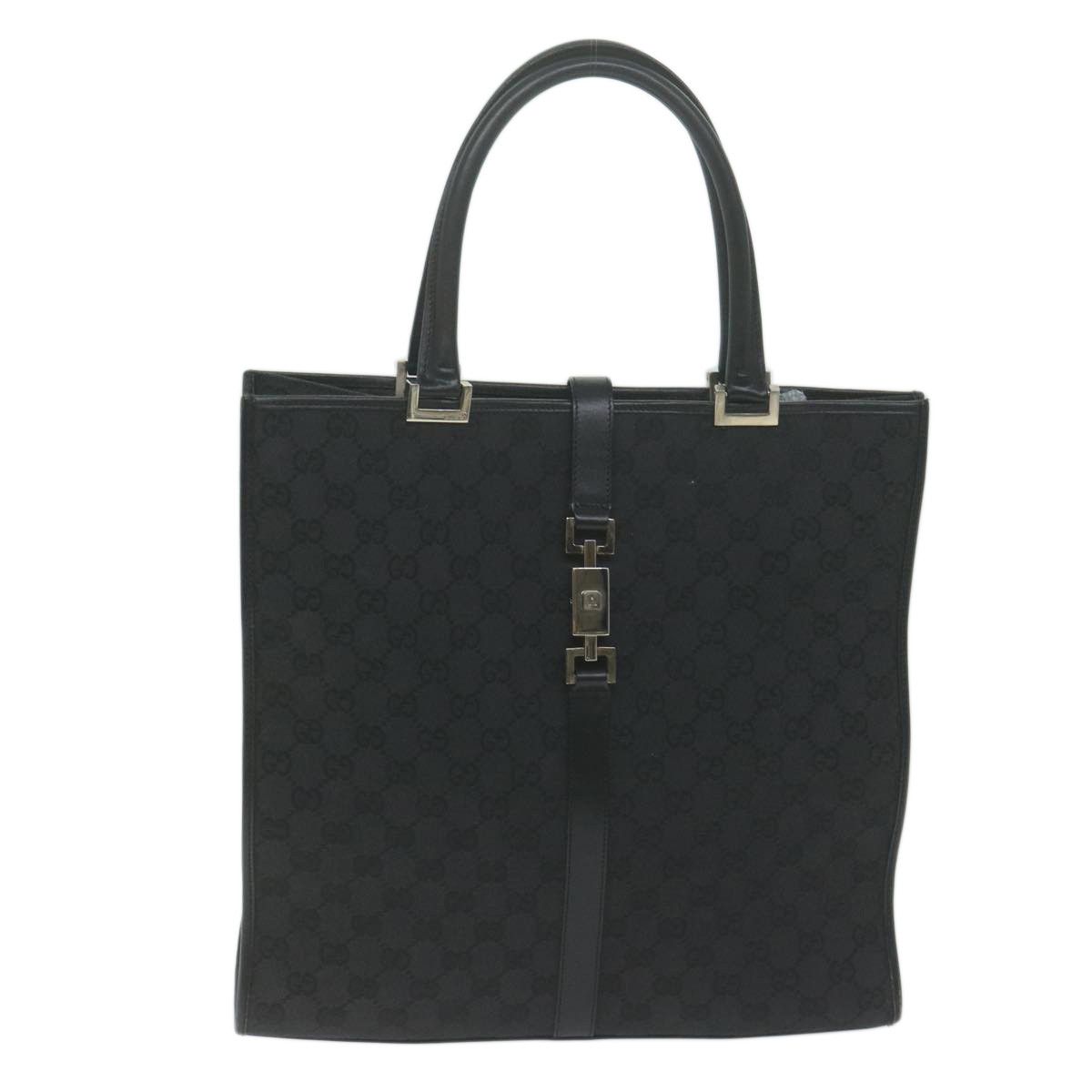 Gucci Jackie Black Canvas Handbag (Pre-Owned) Size ONE SIZE - 1 Thumbnail