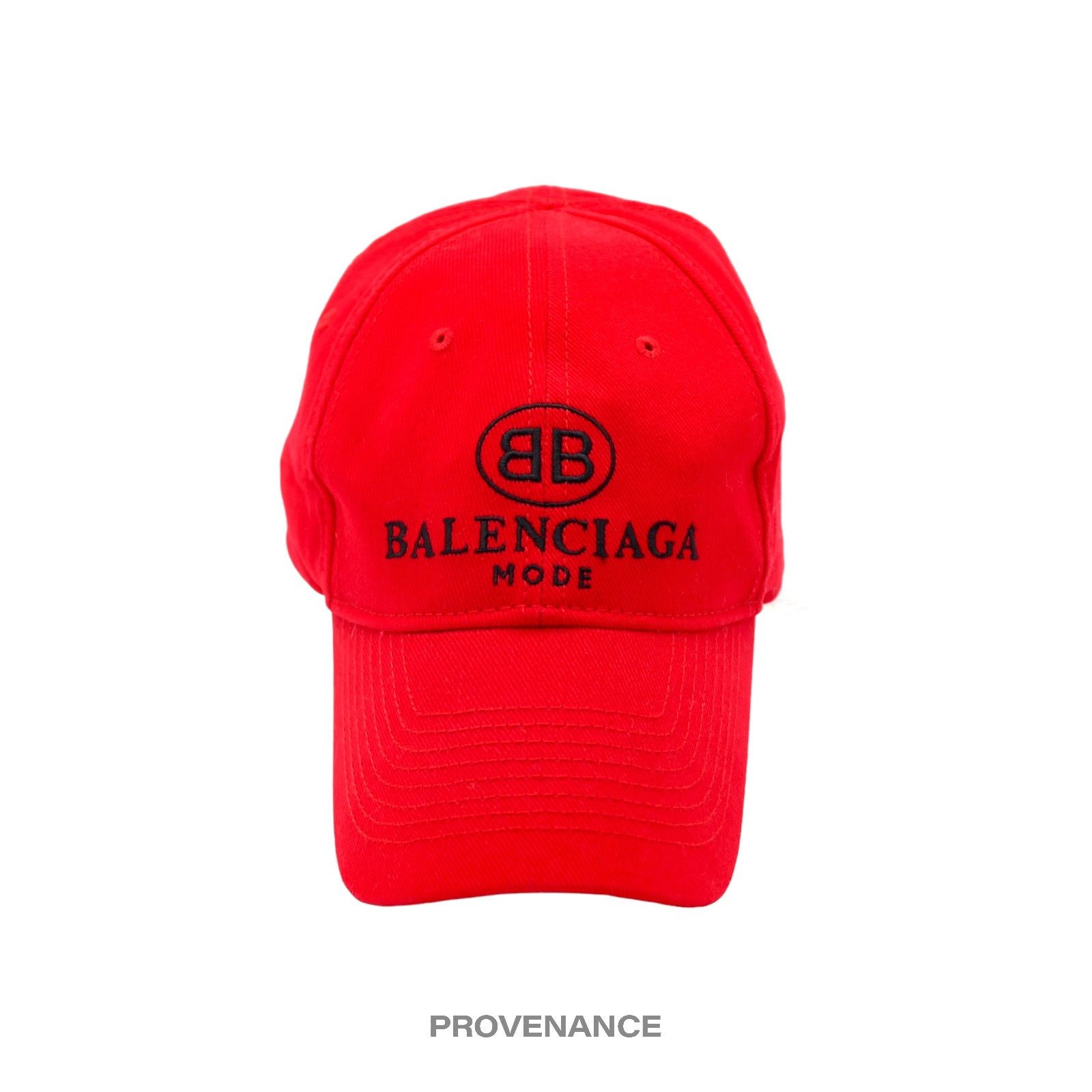 Balenciaga ? Balenciaga BB Embroidered Logo Cap - Red Black 