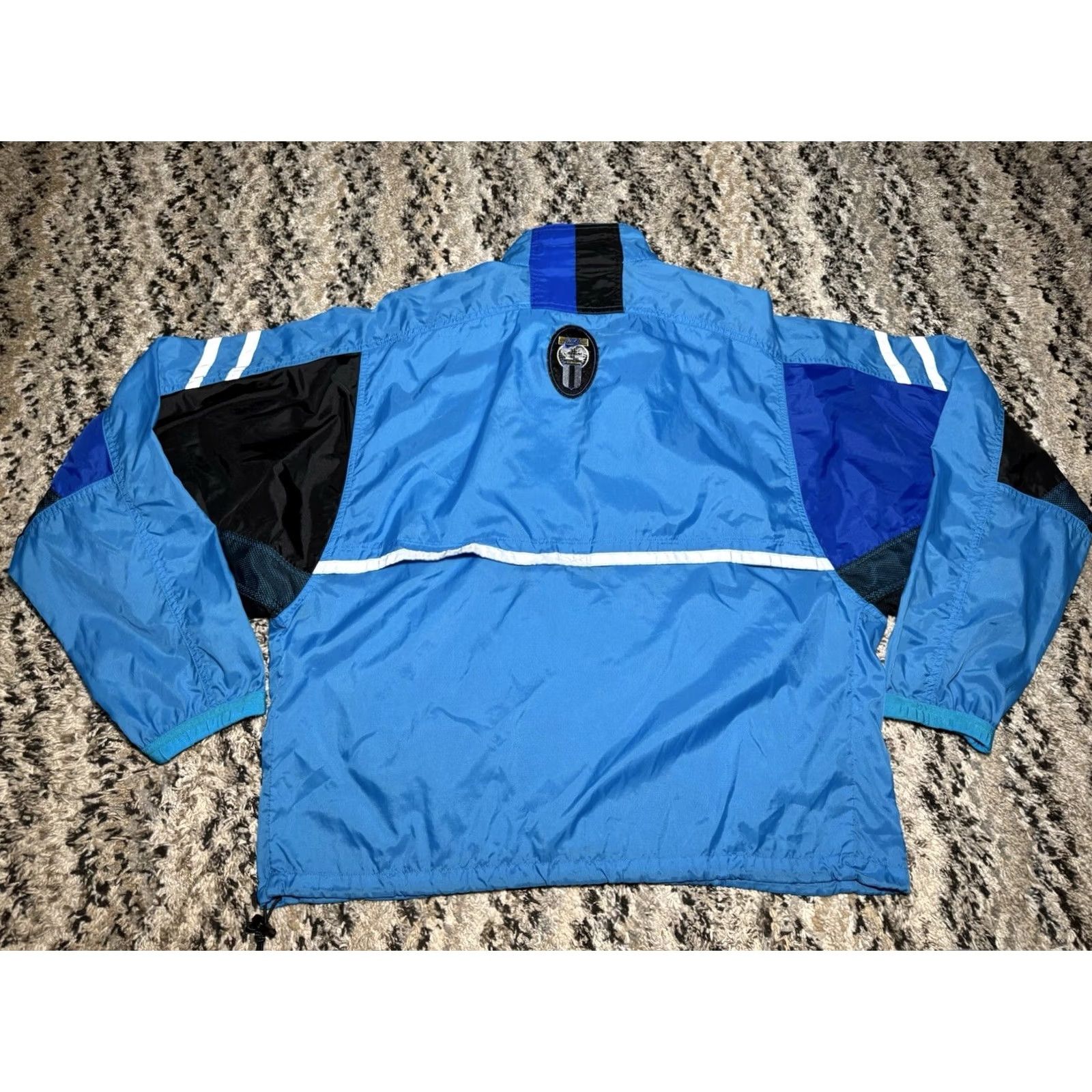 Nike VINTAGE Nike Windbreaker Jacket Pullover Track 80s 90s Blue L Size US S / EU 44-46 / 1 - 7 Thumbnail