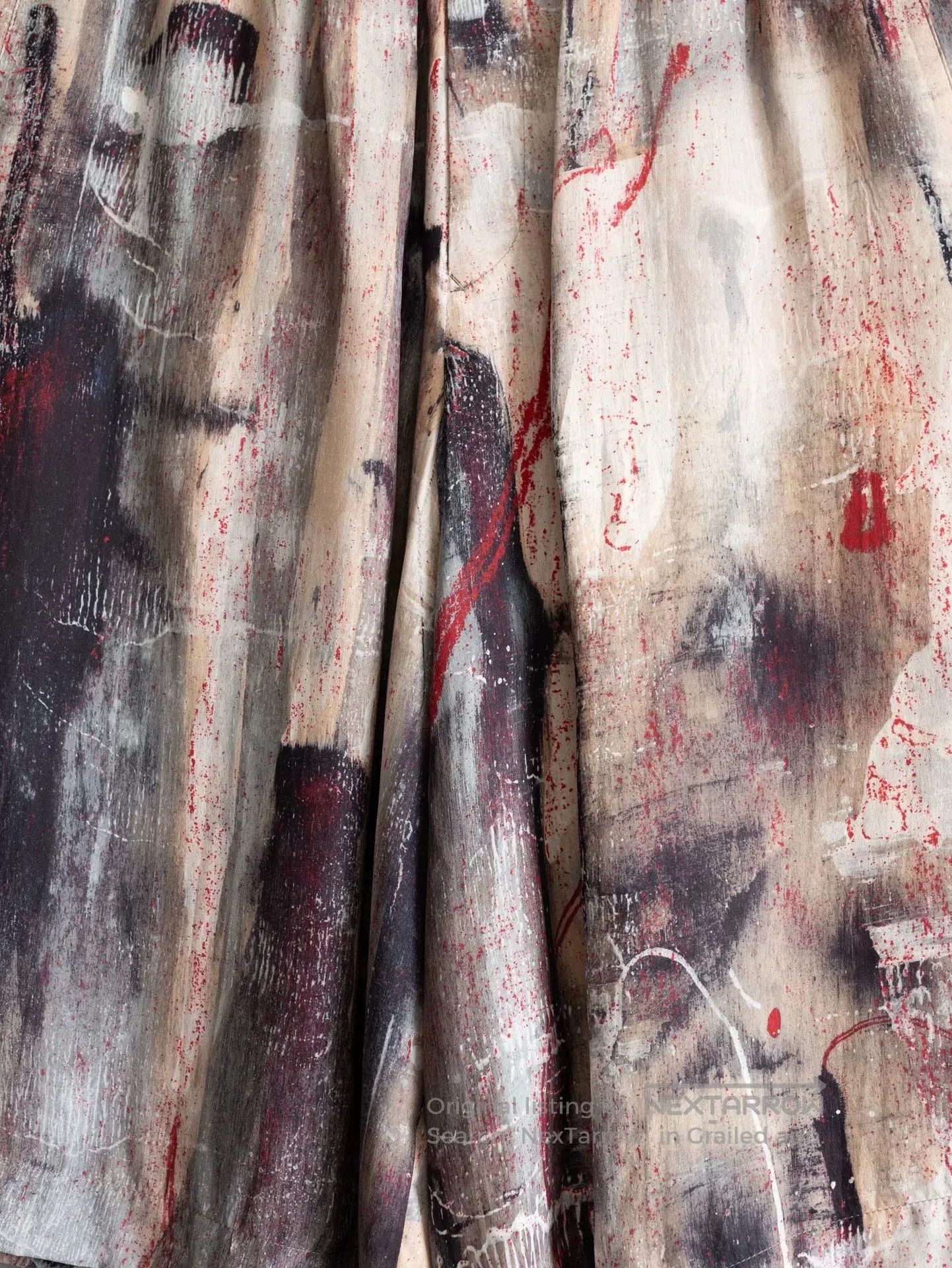 Yohji Yamamoto Yohji Yamamoto 21AW Silk Splatter Paint Culottes. Size 39" - 4 Thumbnail
