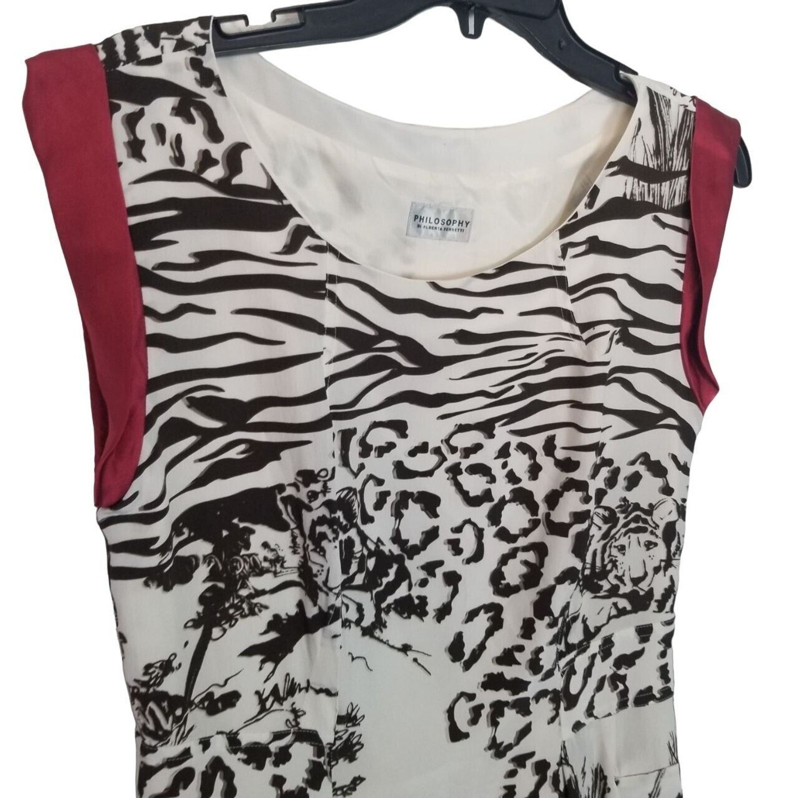 Alberta Ferretti Philosophy Di Alberta Ferretti Womens 100% Silk Animal Print Size M / US 6-8 / IT 42-44 - 4 Thumbnail