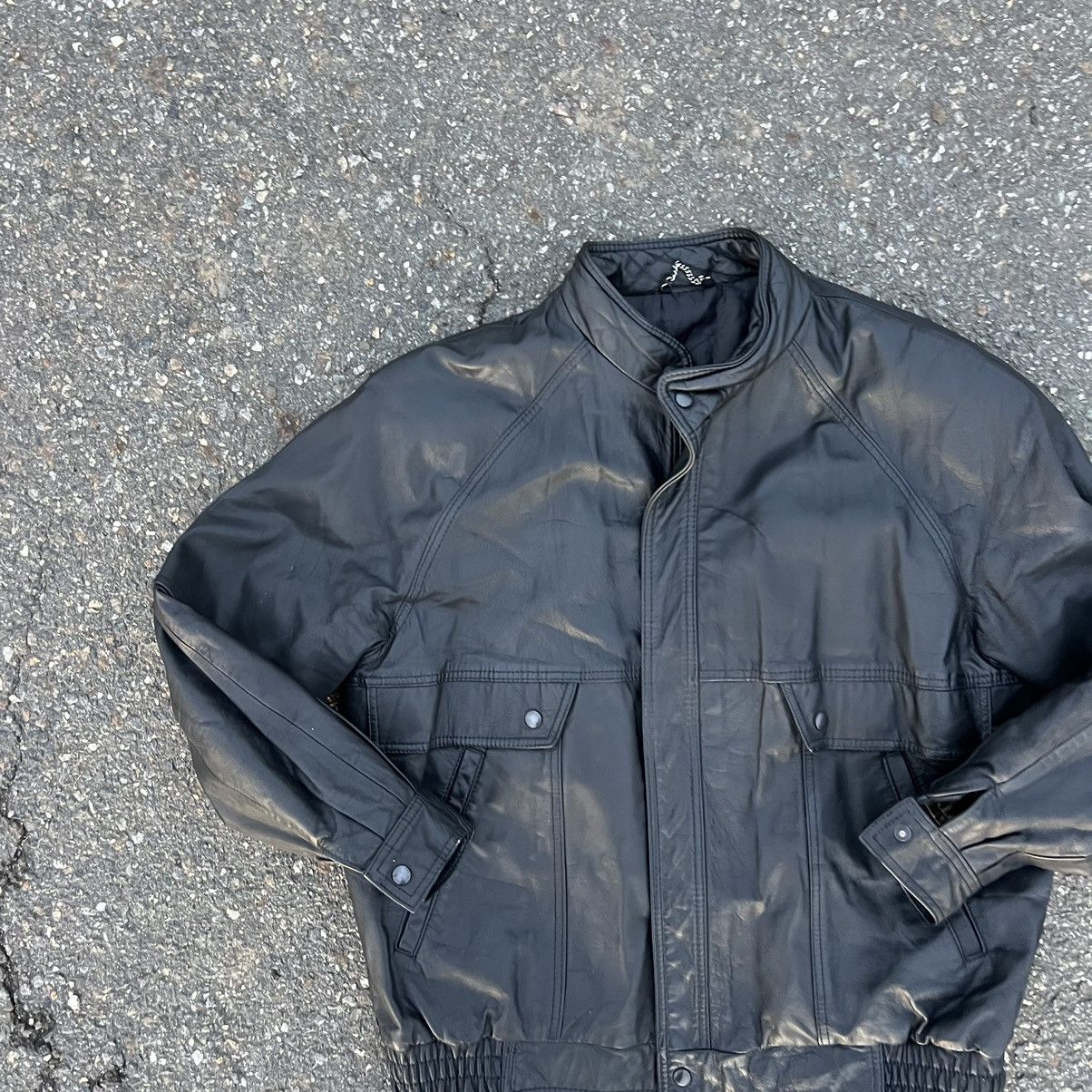 Vintage Gipsy Vintage 90s Real Leather Jacket Biker Black Size US L / EU 52-54 / 3 - 4 Thumbnail