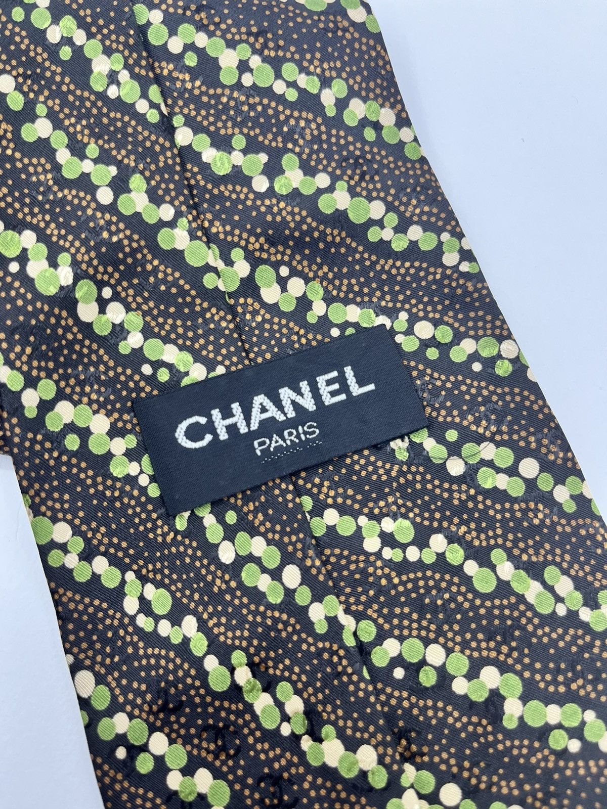 Chanel Vintage Men’s Silk Tie – Chanel (Soie, Made in France) Size ONE SIZE - 7 Thumbnail