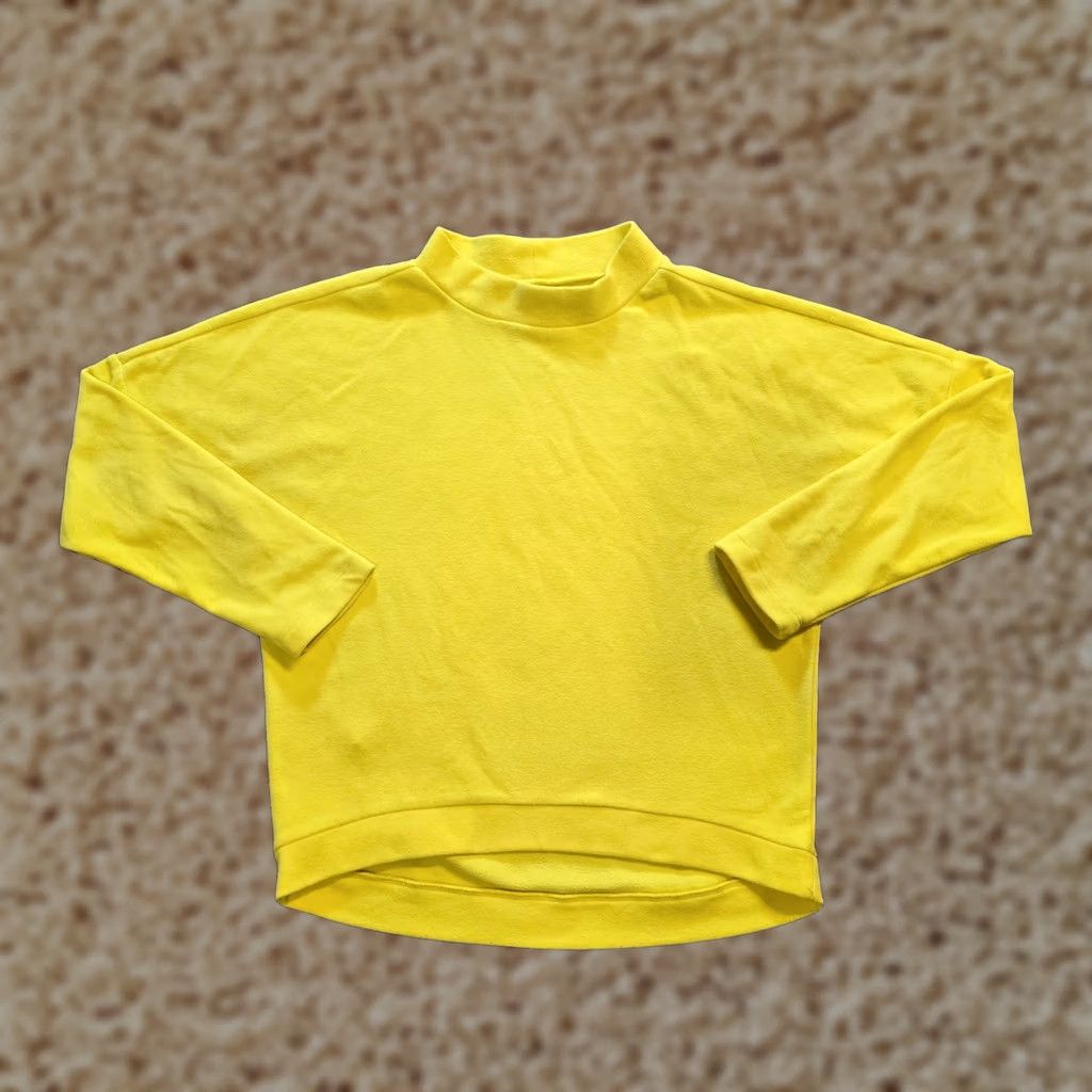 Vintage Dudley Stephens Sweater Womens Size XS Yellow High Neck Pullover Fleece Casual Winter Size XS / US 0-2 / IT 36-38 - 1 Thumbnail