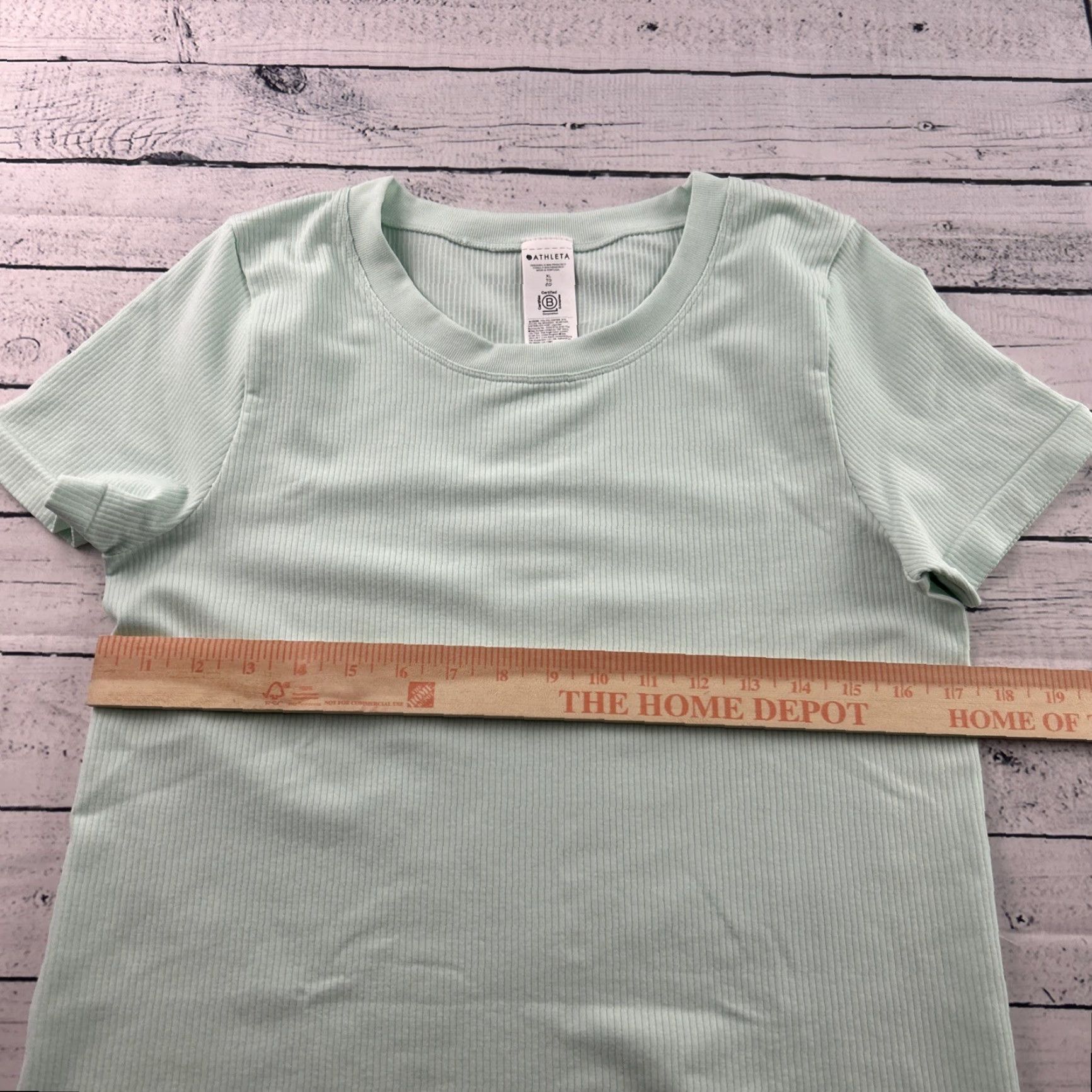 Athleta Athleta Ribbed Seamless Short Sleeve Athletic Top Women's XL Sea Foam Green T-Shirt Activewear Shirt Womens XL Green Athletic Top Size XL / US 12-14 / IT 48-50 - 4 Thumbnail