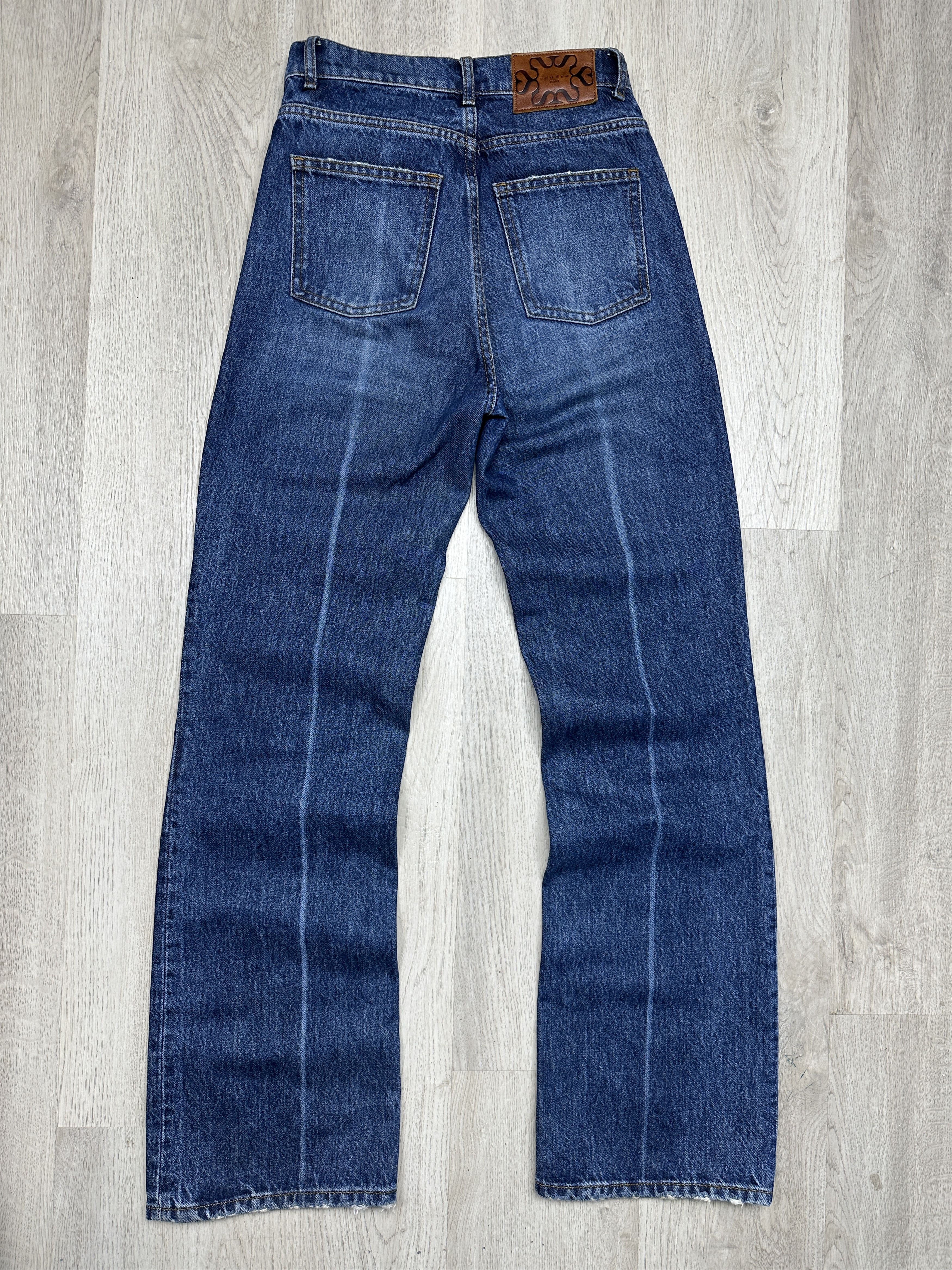 Sandro Sandro Paris Womens Wide Leg High Waist Denim Pants Jeans Size 25" / US 0 / IT 36 - 9 Thumbnail
