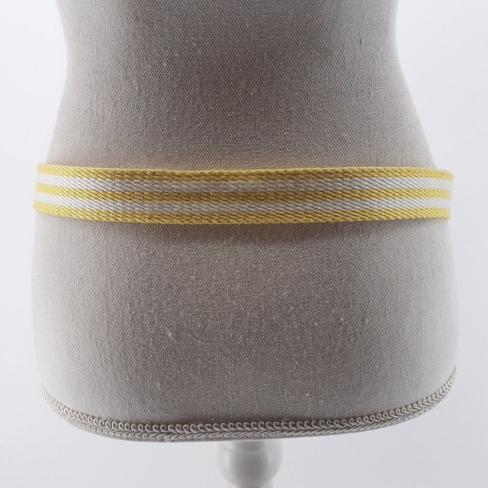 Tommy Hilfiger Tommy Hilfiger Striped Hub Yellow White Brown Leather Cotton Size ONE SIZE - 9 Thumbnail