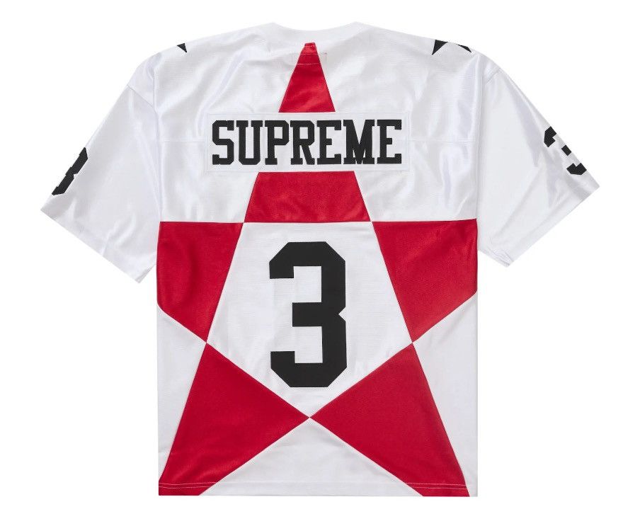 Supreme Supreme Star Football Jersey White Size XL Ready To Ship! Size US XL / EU 56 / 4 - 6 Thumbnail