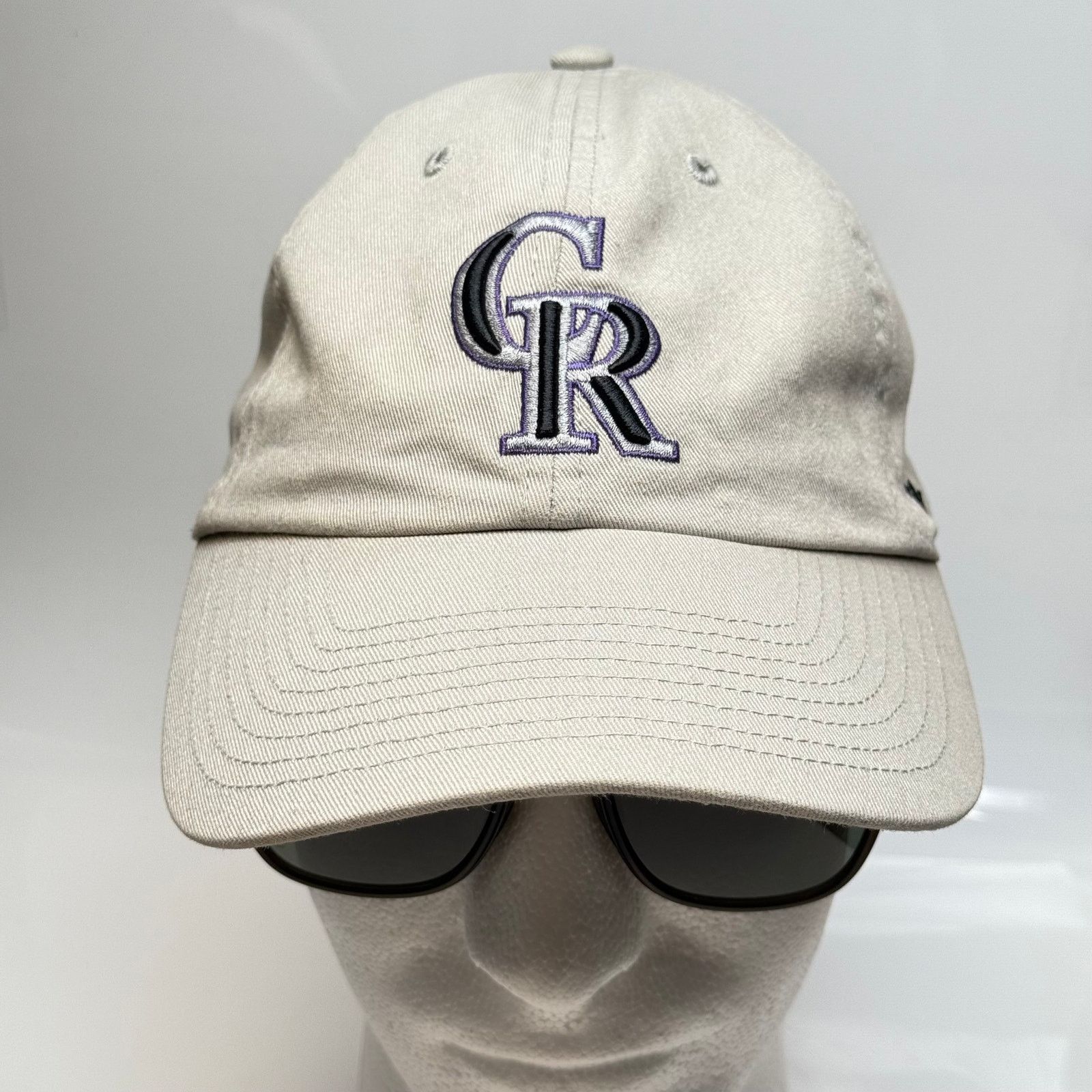 47 Brand Colorado Rockies 47 Adjustable Dad Hat OSFA Tan Baseball Cap Size ONE SIZE - 1 Thumbnail