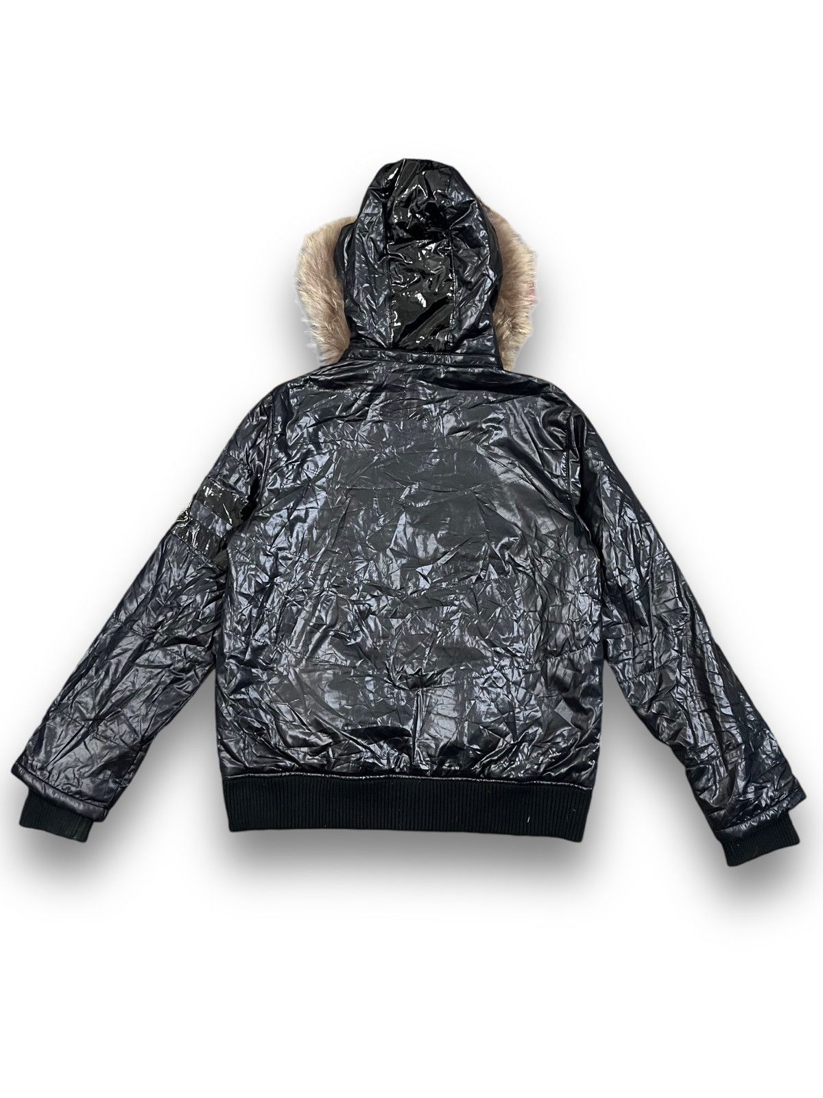Karl Kani × Vintage Vintage Karl Kani Black Faux Fur Hooded BomberJacket Size US L / EU 52-54 / 3 - 9 Thumbnail