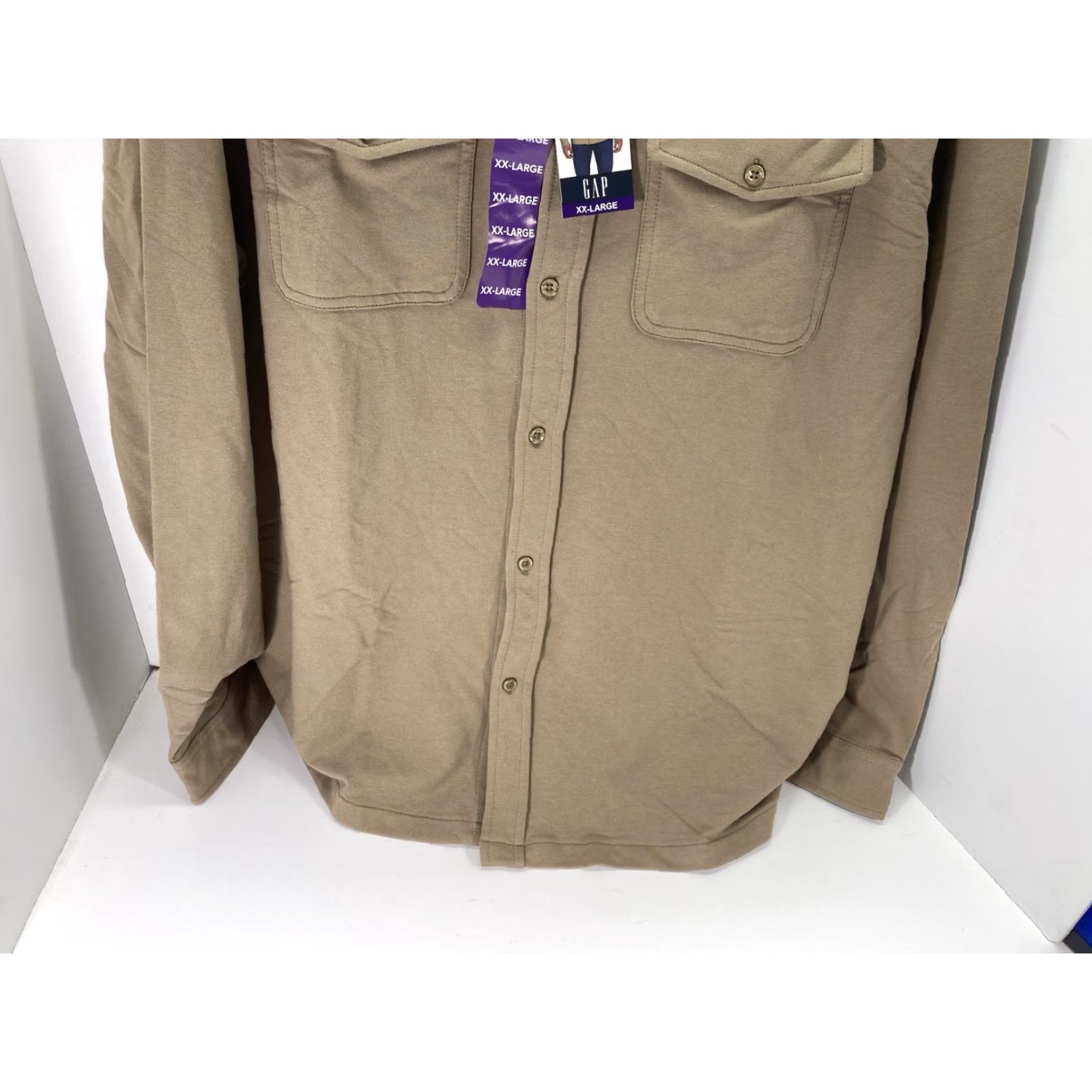 Gap Gap Knit Shirt Men 2XL Brown Button Long Sleeve Cotton Blend Stretch NWT Regular Knit Shirt Mens Brown 2XL Button-Up Size US XXL / EU 58 / 5 - 3 Thumbnail