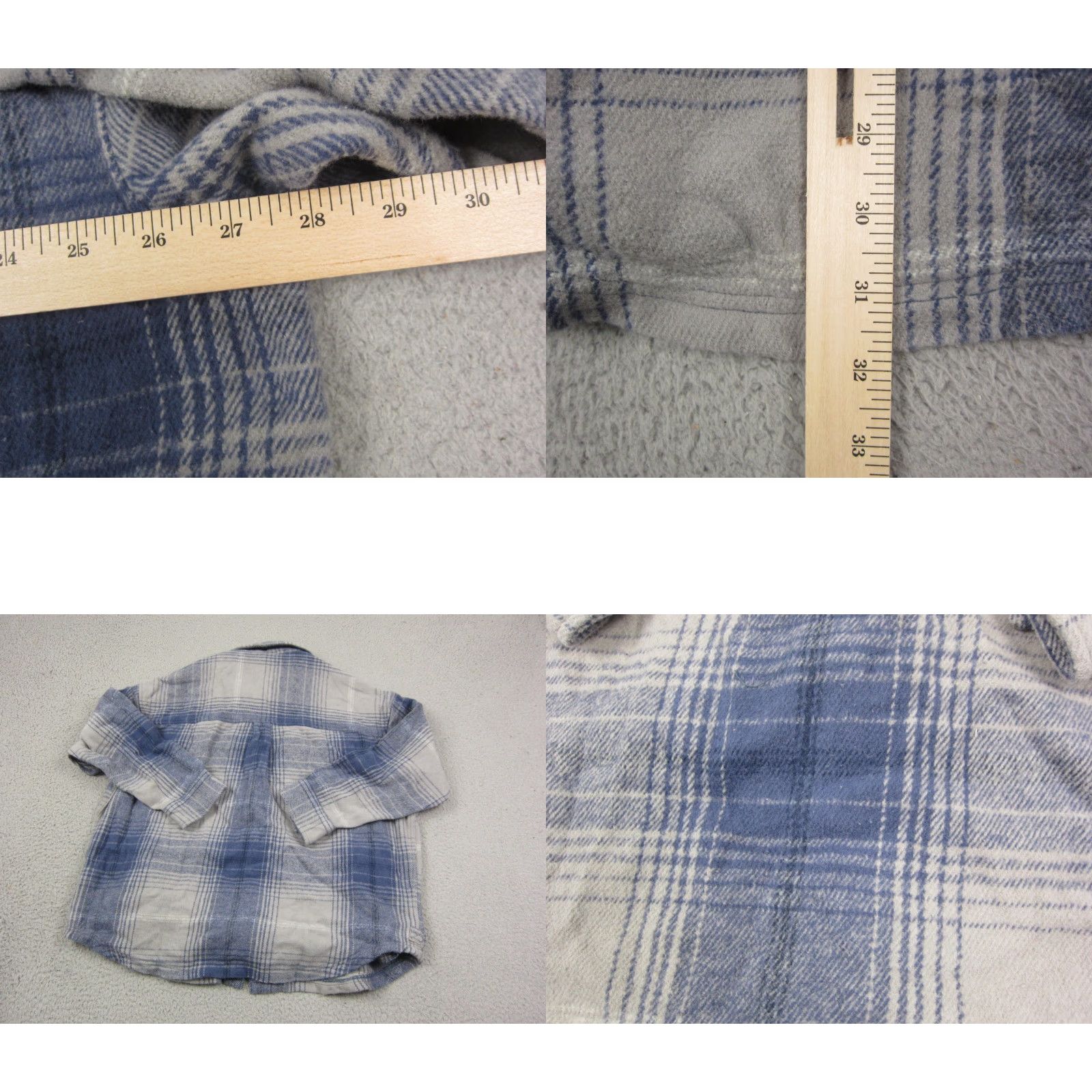 Vintage Aerie Shirt Womens L Blue Plaid Flannel Heavyweight Button Up Cotton Shirt Size L / US 10 / IT 46 - 8 Thumbnail