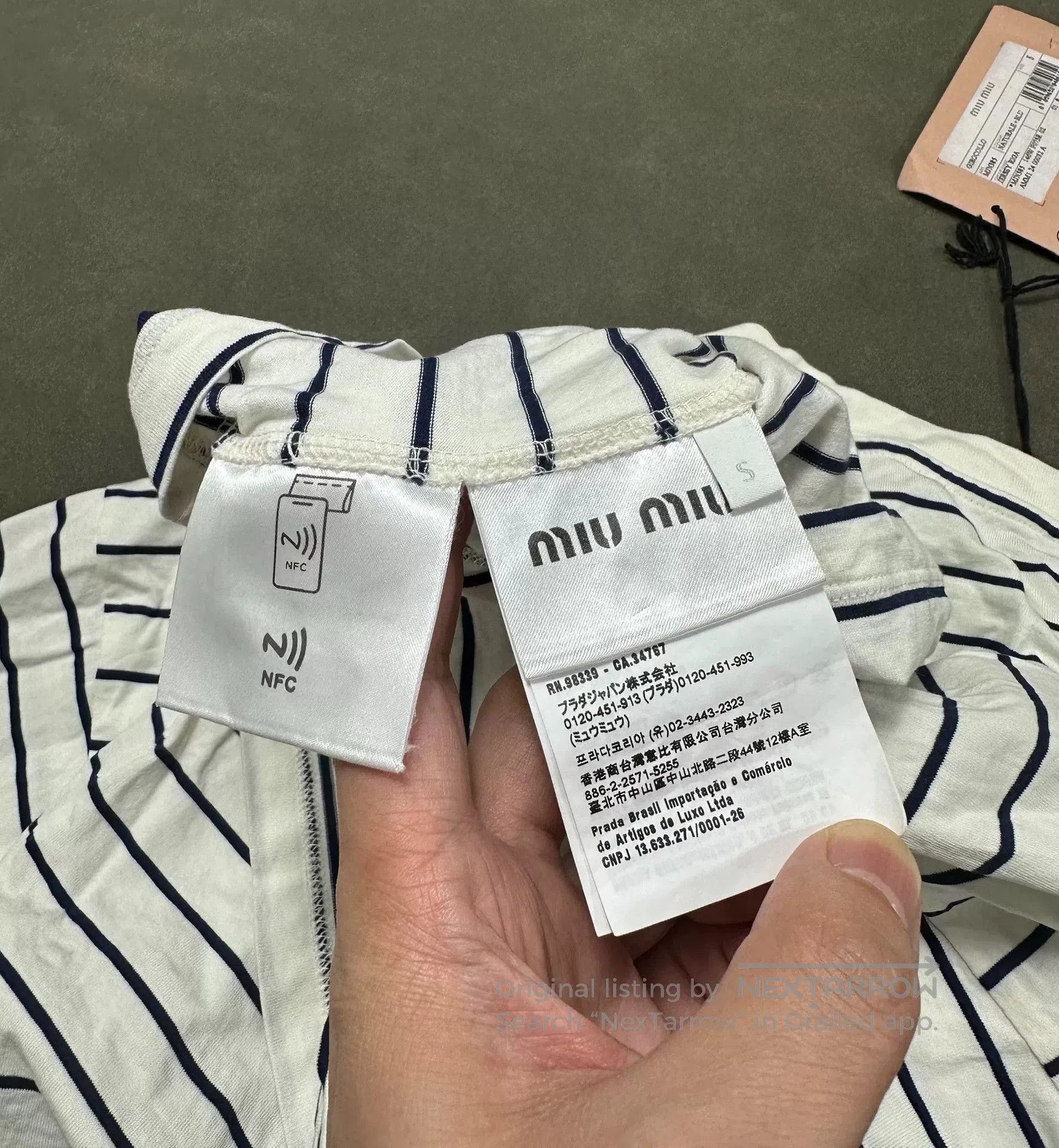 Miu Miu MIU MIU 24SS Striped Loose Short Sleeve. Size S / US 4 / IT 40 - 7 Thumbnail