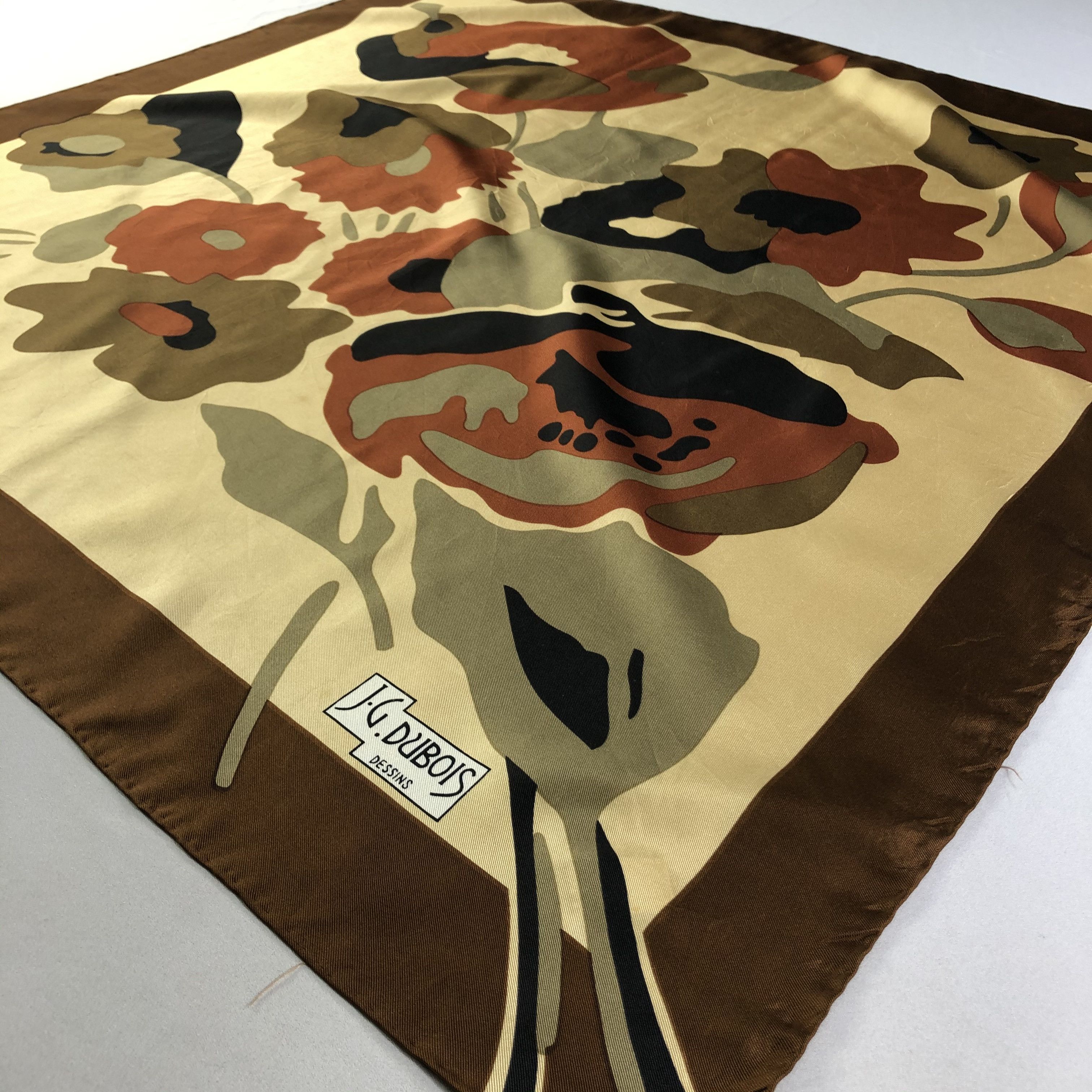 Vintage Vintage J.G.Dubois Silk Scarf Size ONE SIZE - 3 Thumbnail