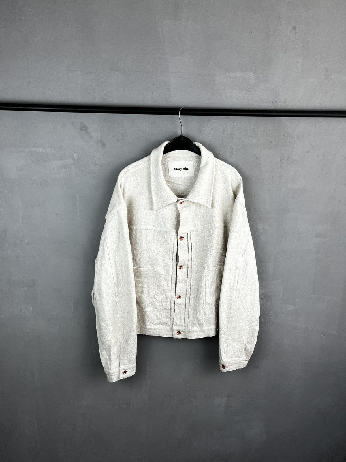 Story Mfg. Story Mfg Tuesday Jacket Ecru Handloom Size US XL / EU 56 / 4 - 1 Thumbnail