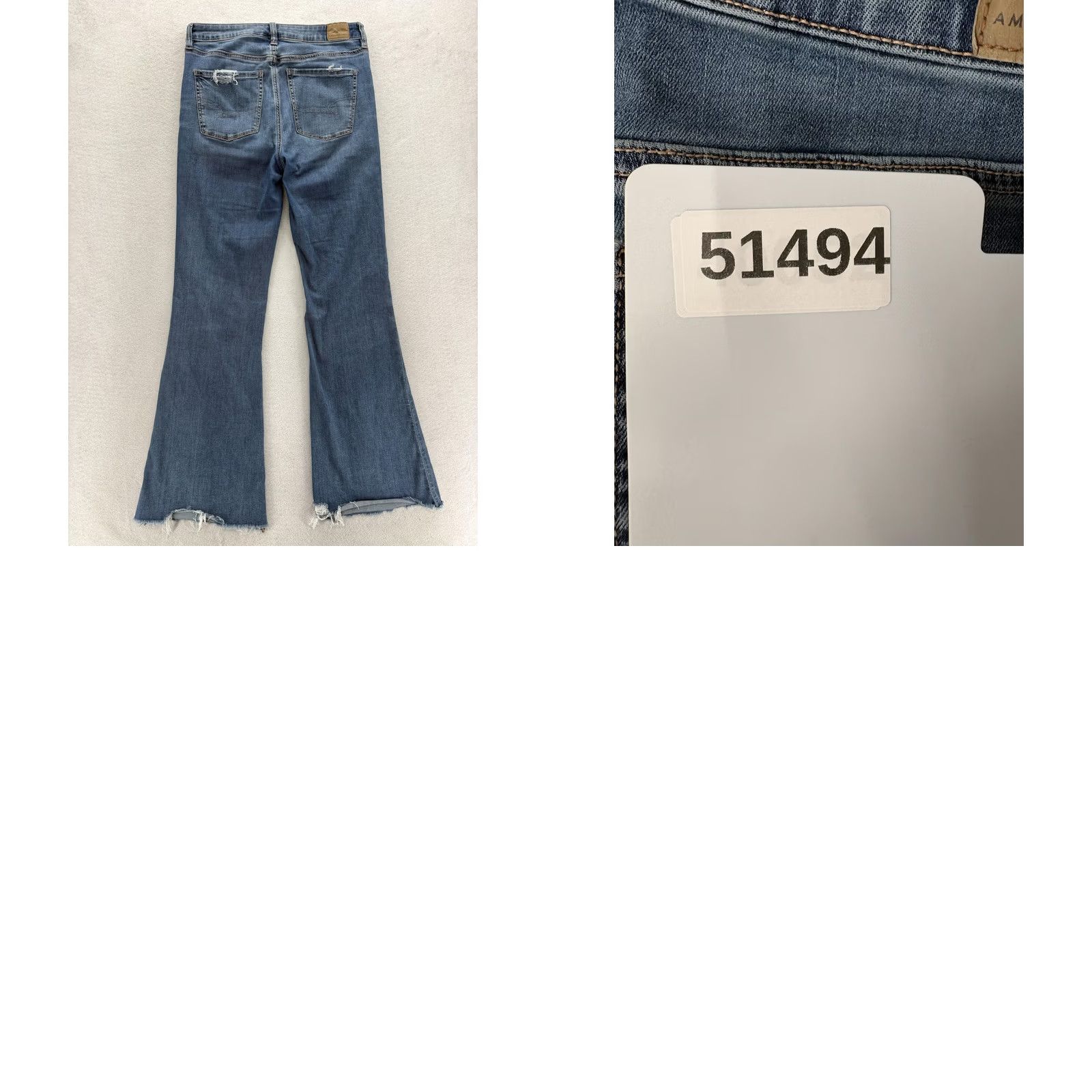American Eagle Outfitters American Eagle Outfitters Jeans Flared 8 Tall Blue Stretch Denim 5-Pocket Rise High Womens Sizes Long) Size 30" / US 8 / IT 44 - 9 Thumbnail