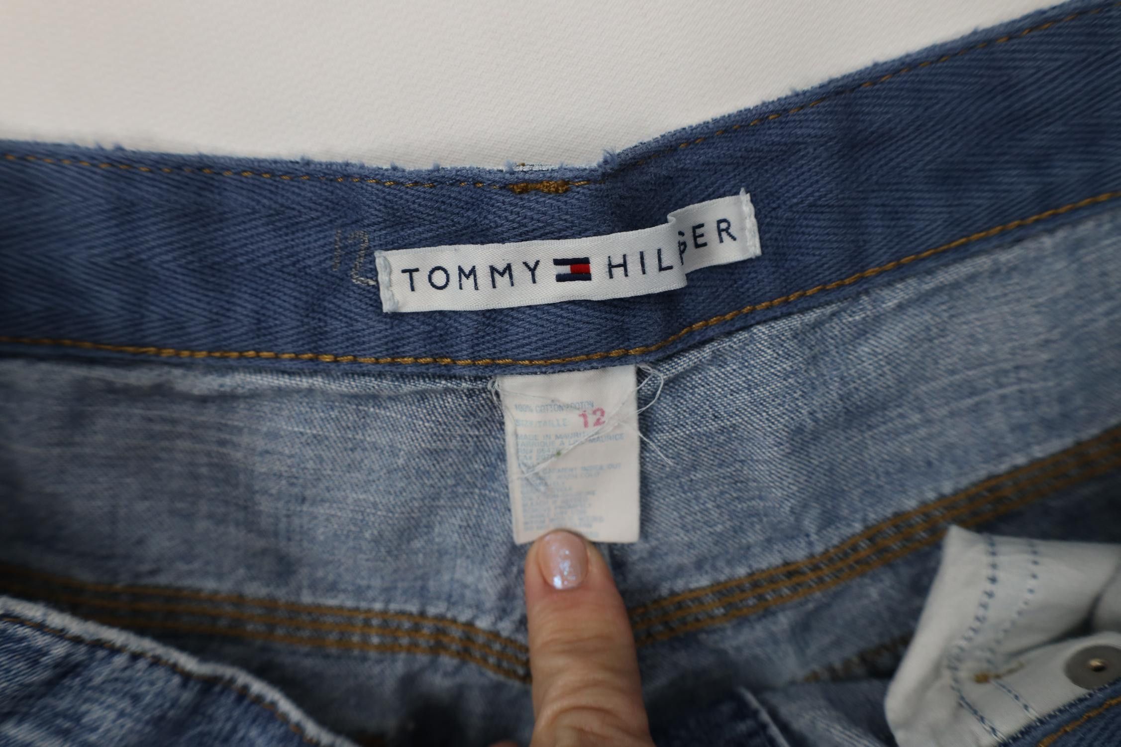 Tommy Hilfiger Vintage 90s Y2K Tommy Hilfiger Wide Leg Cargo Denim Jeans Size 34" / US 12 / IT 48 - 10 Thumbnail