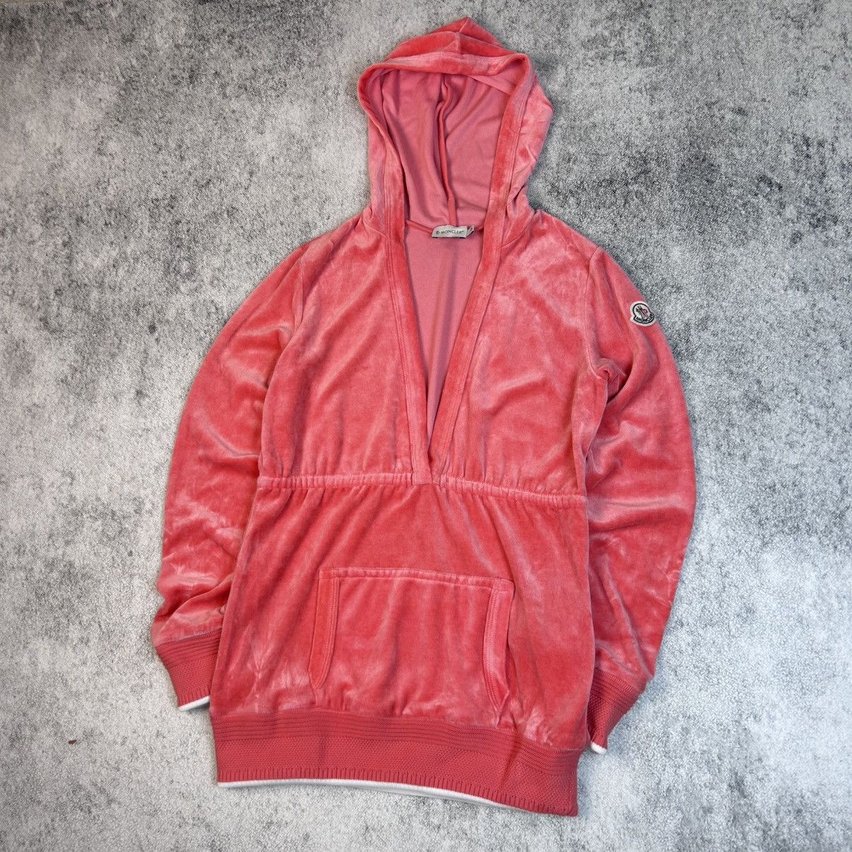 Moncler Moncler W v-neck pink hoodie Size S / US 4 / IT 40 - 3 Thumbnail