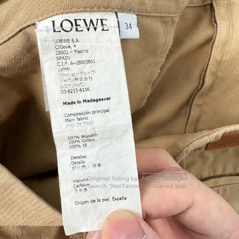 Loewe Loewe Asymmetrical Khaki Midi Skirt . Size 22" - 7 Thumbnail
