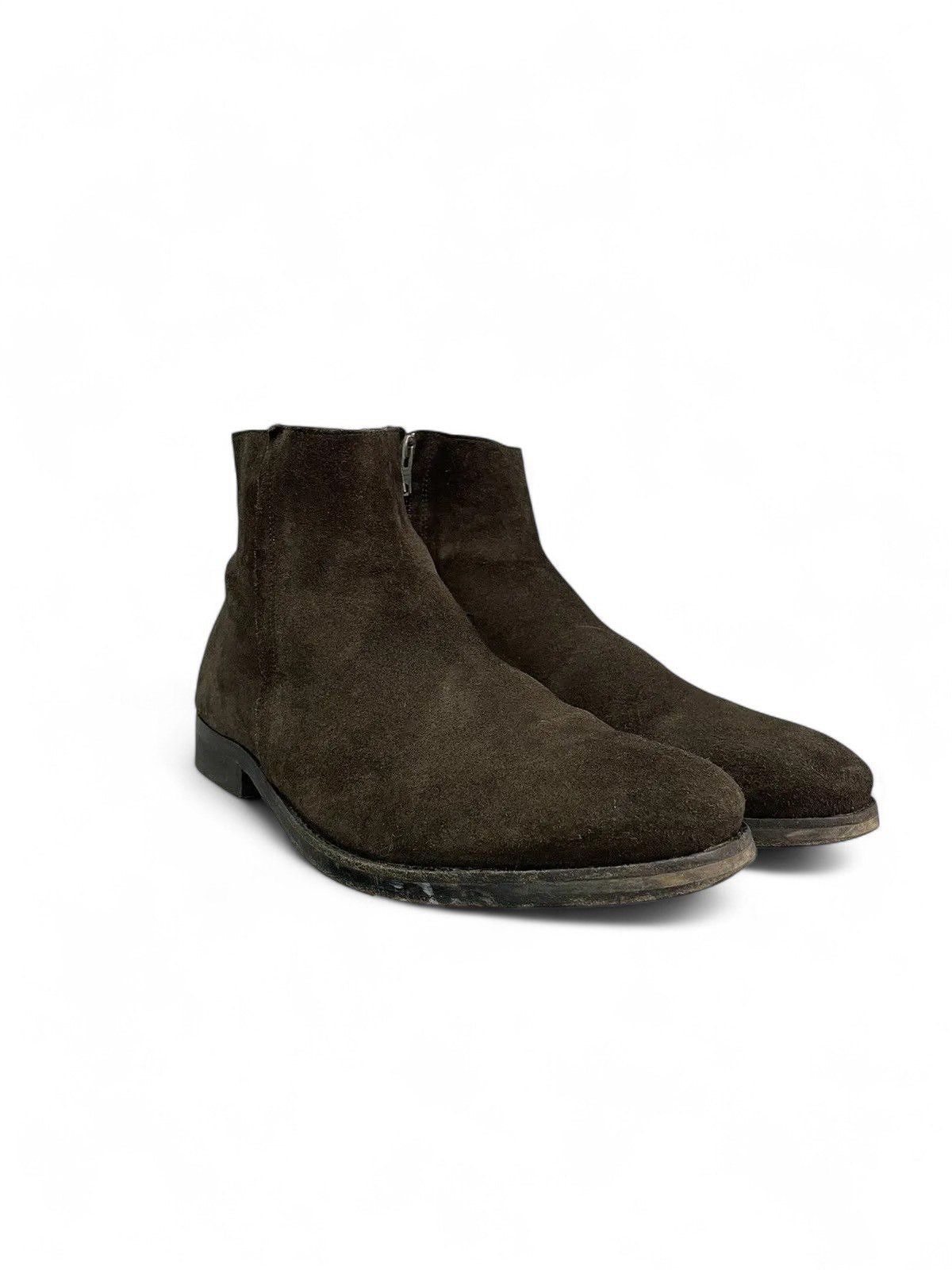 Allsaints All Saints Brown Suede Zip Boots Distressed guidi style Size US 12 / EU 45 - 2 Thumbnail