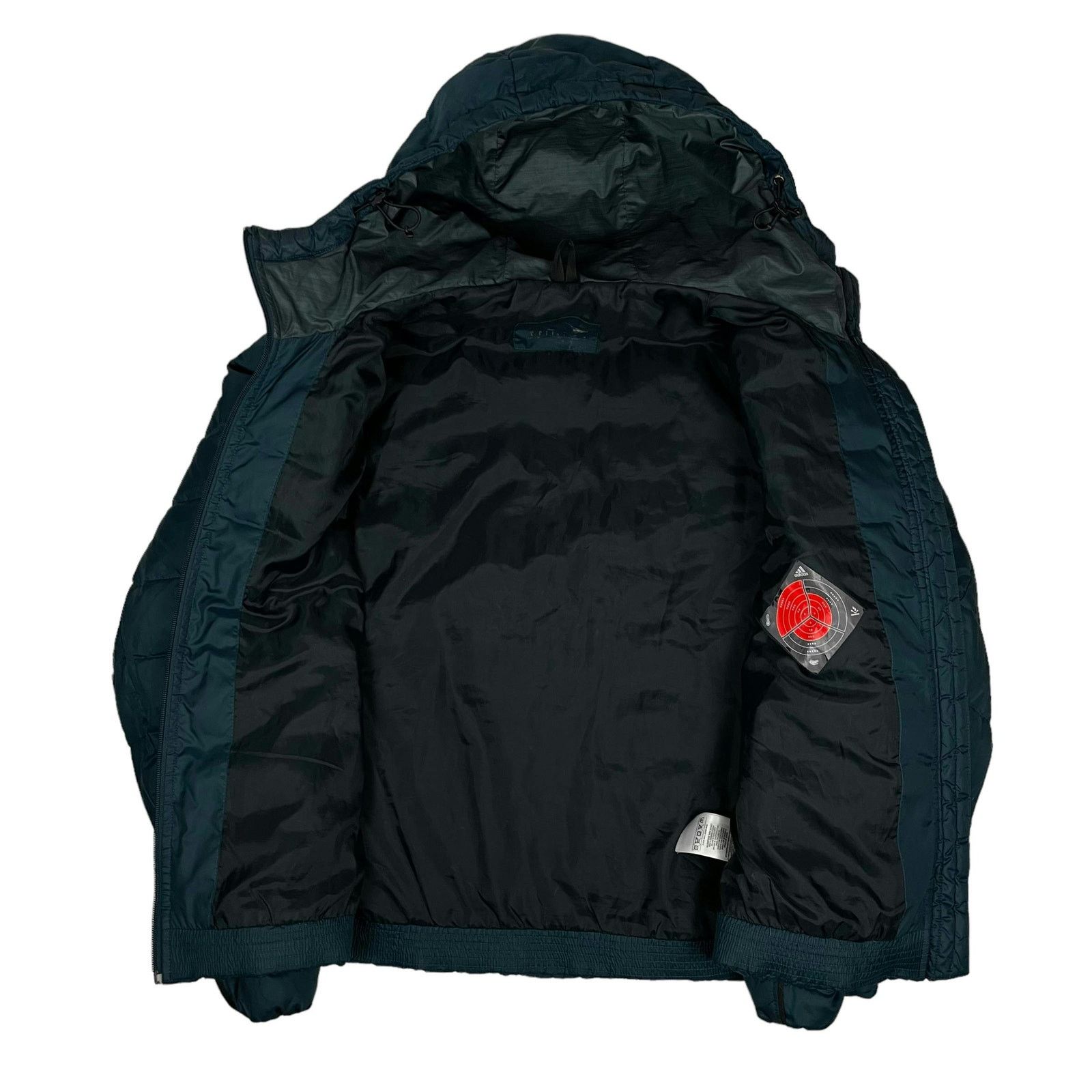 Adidas Adidas Mens Teal Long Sleeve Full Zip Hooded Puffer Jacket S Size US S / EU 44-46 / 1 - 11 Thumbnail