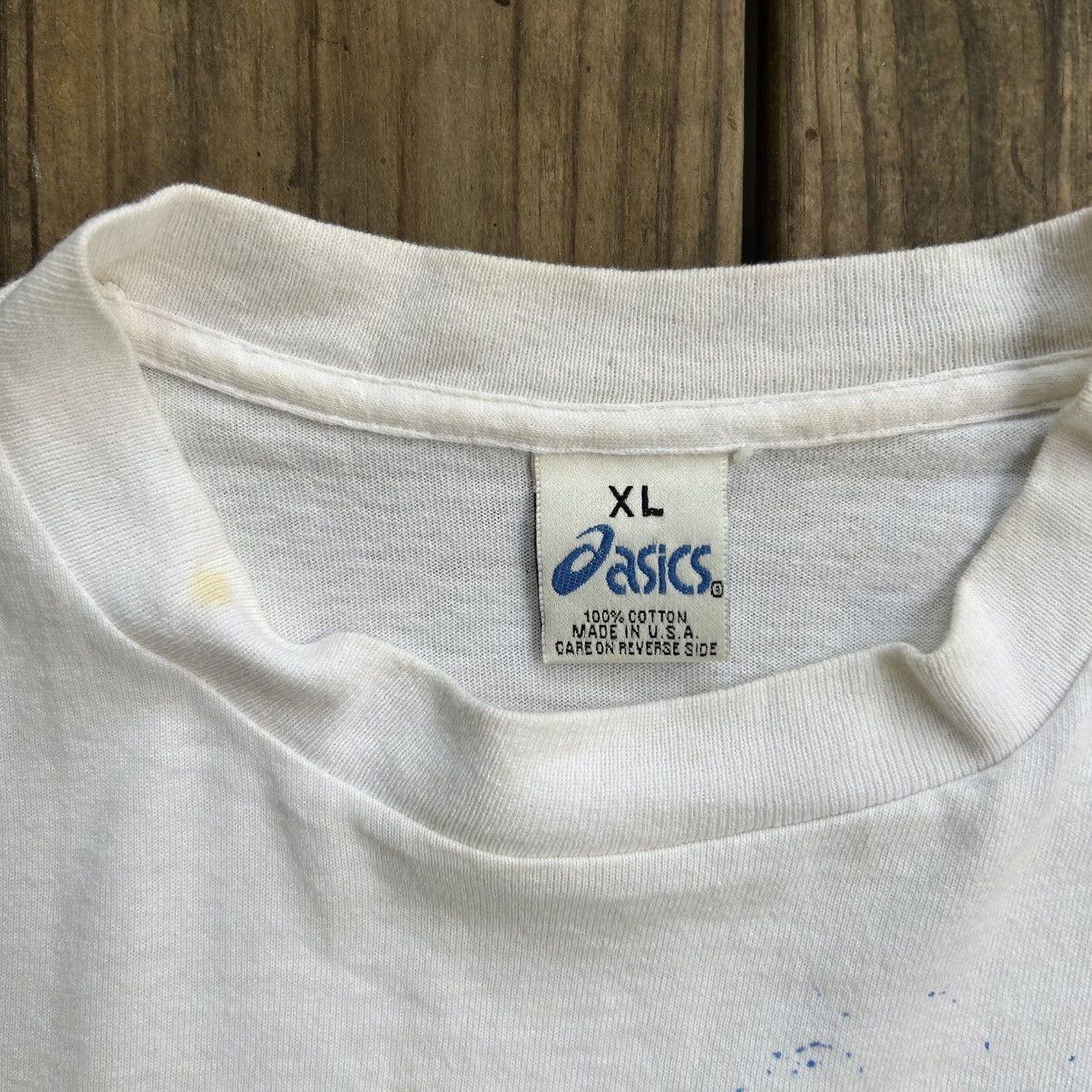 Asics × Vintage Vintage 90s Asics Promo T-Shirt Size US XL / EU 56 / 4 - 3 Thumbnail