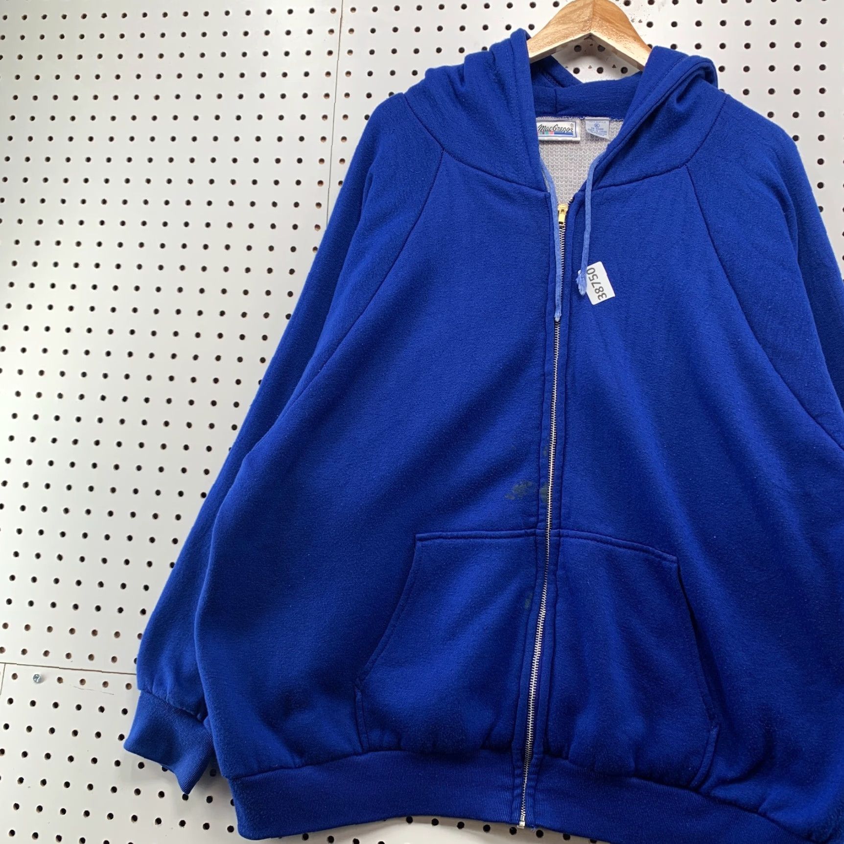 McGregor VINTAGE MacGregor Hoodie Mens 2XL Full Zip Zip Hooded Thermal Fleece Royal Blue 90s Size US XXL / EU 58 / 5 - 3 Thumbnail