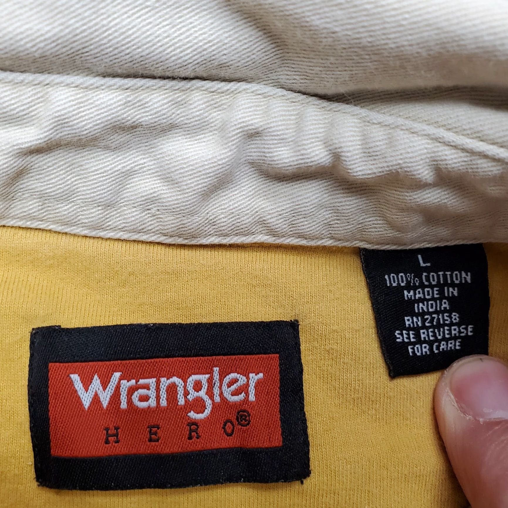 Wrangler VINTAGE Wrangler Shirt Mens L Yellow Rugby Style Polo Cotton Casual Western Size US L / EU 52-54 / 3 - 3 Thumbnail