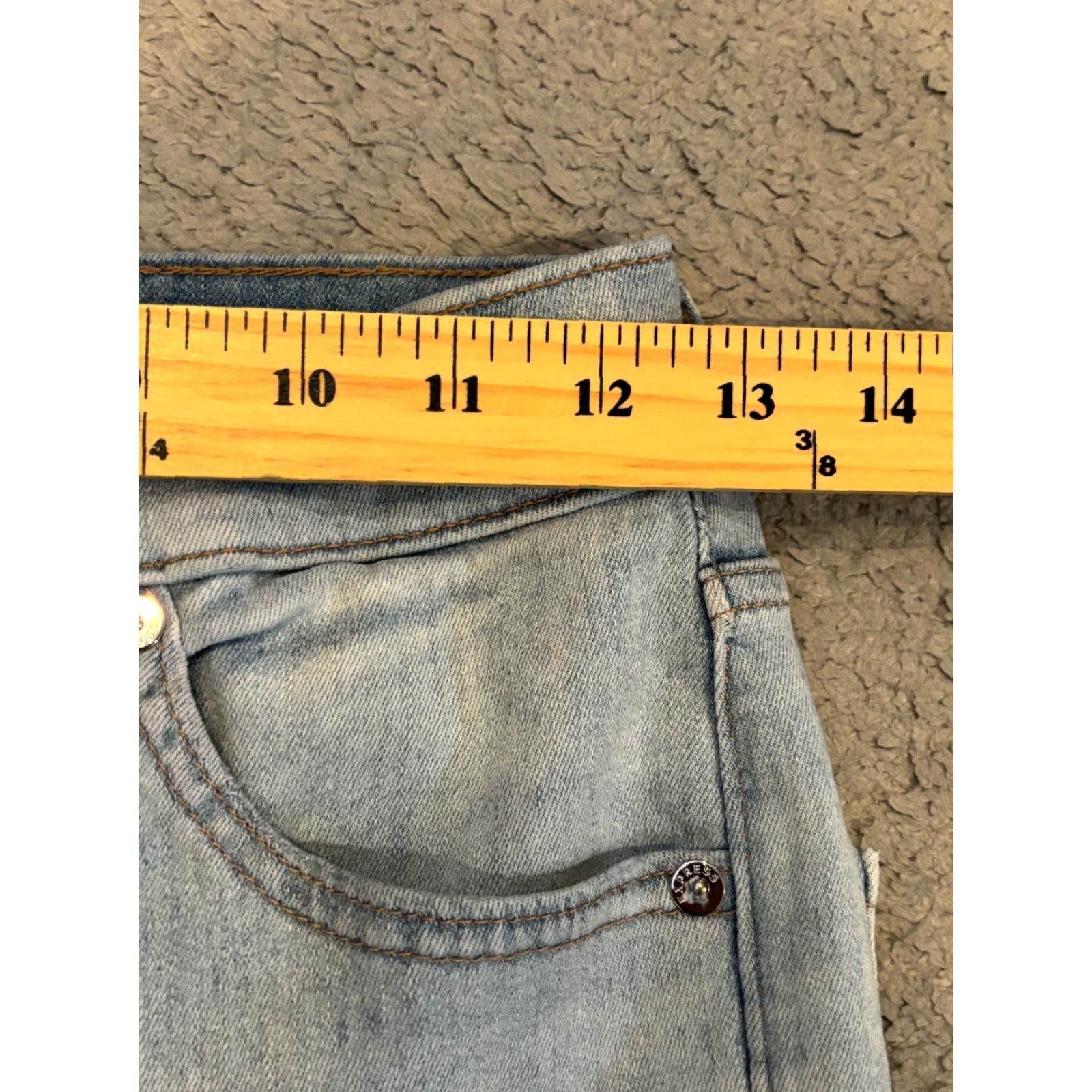 Express Express Jeans Womens 0R Skinny High Rise Distressed Light Wash Blue Denim Pants Size 25" / US 0 / IT 36 - 4 Thumbnail