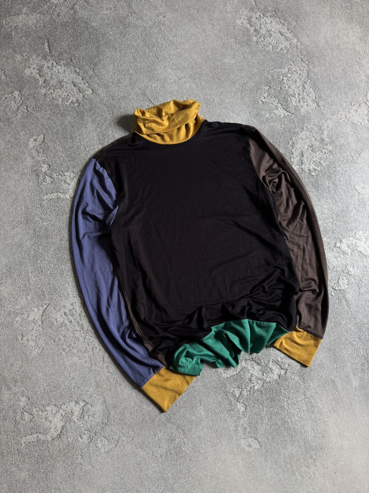 Marni Uniqlo x Marni Color Block Turtleneck Long Sleeve T-Shirt Size L / US 10 / IT 46 - 2 Thumbnail