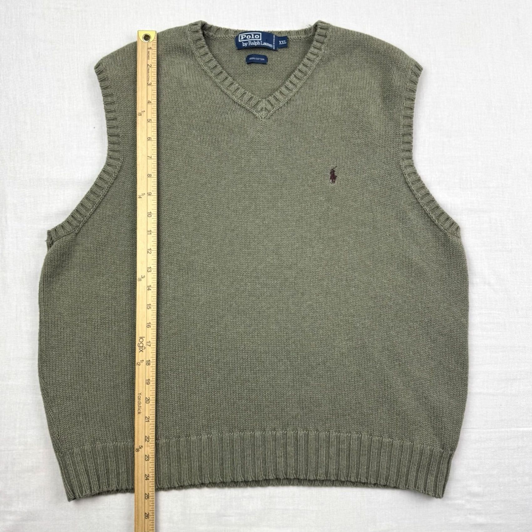 Polo Ralph Lauren VINTAGE Polo Ralph Lauren Sweater Vest Adult 2XL Green V Neck Pullover Preppy Size US XXL / EU 58 / 5 - 5 Thumbnail