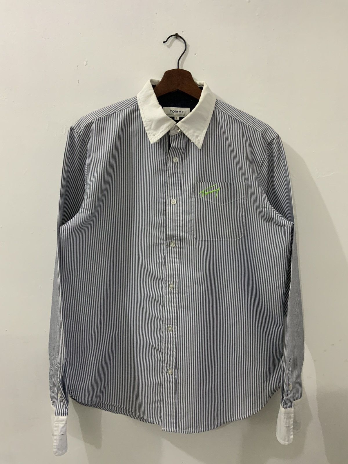 Japanese Brand Tommy Striped Long Sleeve Button Ups Size US L / EU 52-54 / 3 - 1 Thumbnail