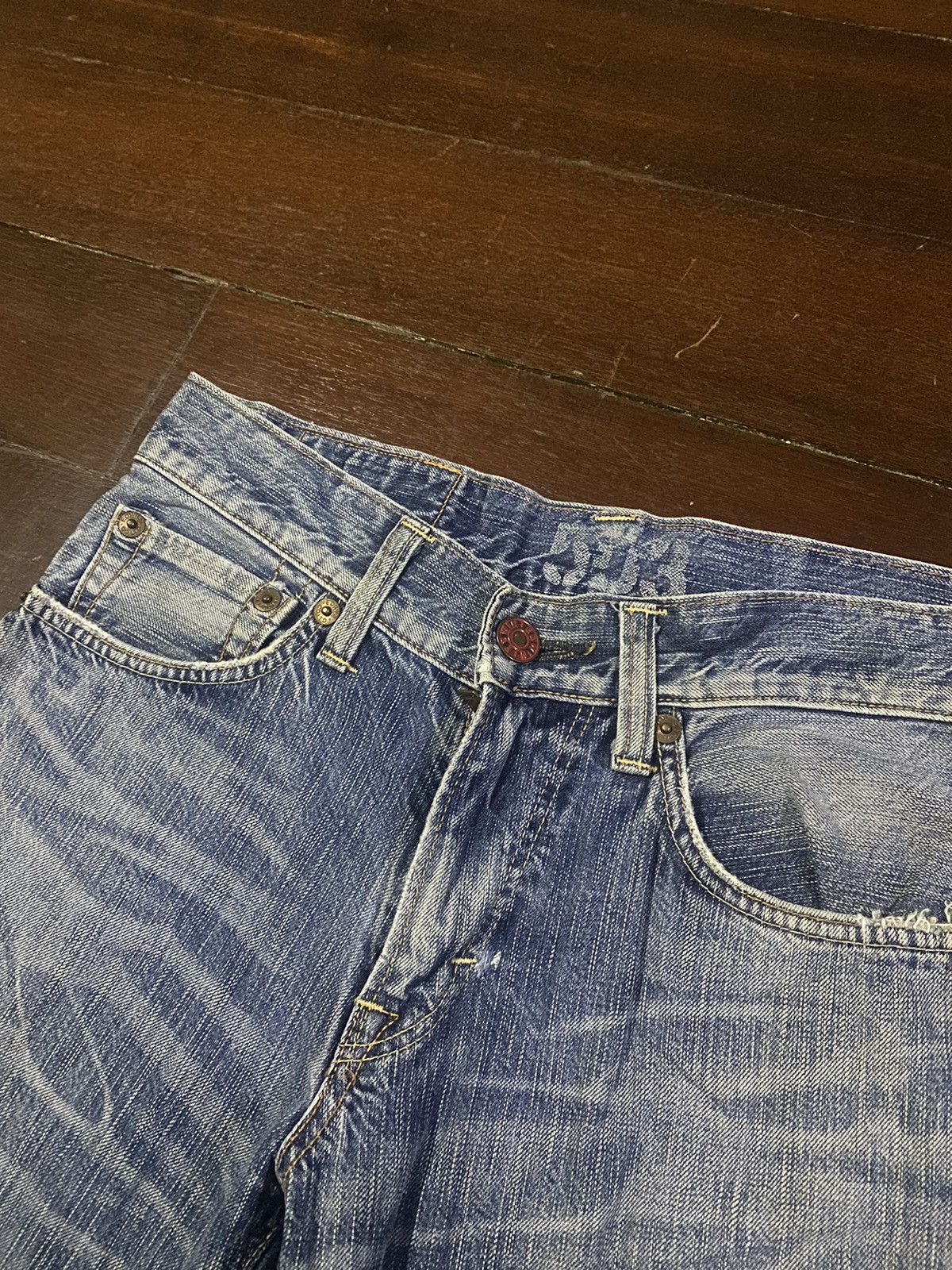 Designer × Edwin Fire 🔥 flare jeans EDWIN 503 clawmark mudwash Size US 32 / EU 48 - 12 Thumbnail