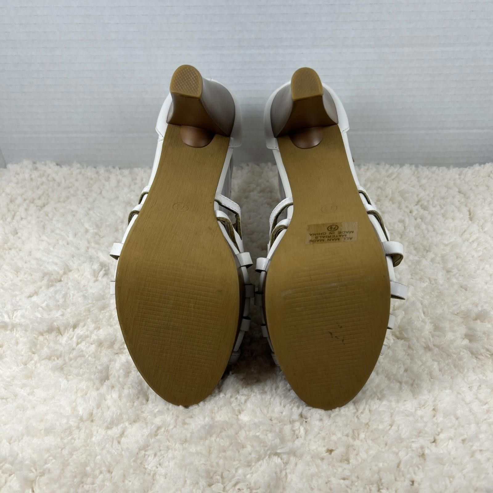 Other TRENDSup Collection Open Toe Sz 7.5 Ankle Strap Heels White Size US 7.5 / IT 37.5 - 7 Thumbnail
