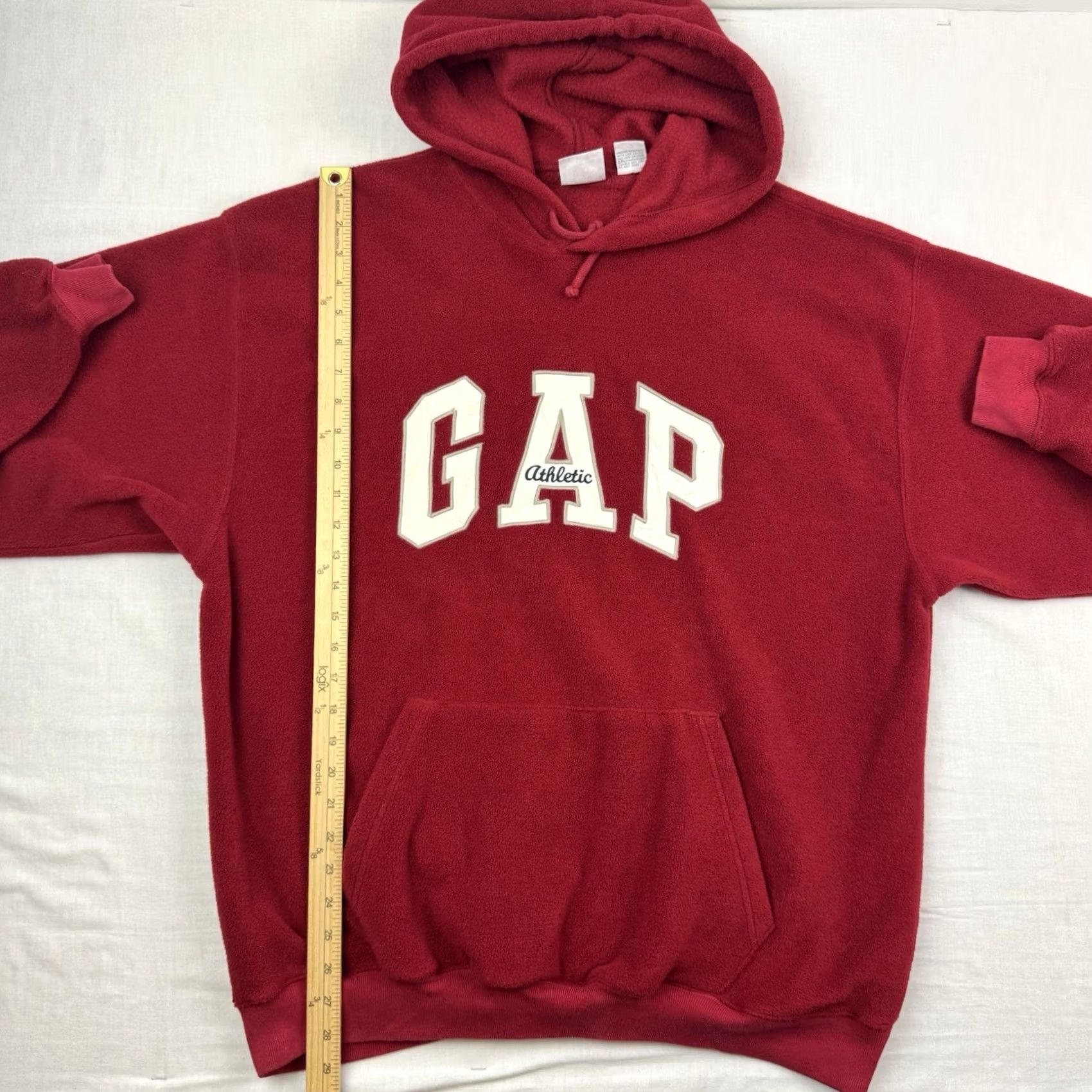 Gap VINTAGE Gap Hoodie Adult M Red 90s Classic Pullover Fleece Polyester Mens Size US M / EU 48-50 / 2 - 7 Thumbnail
