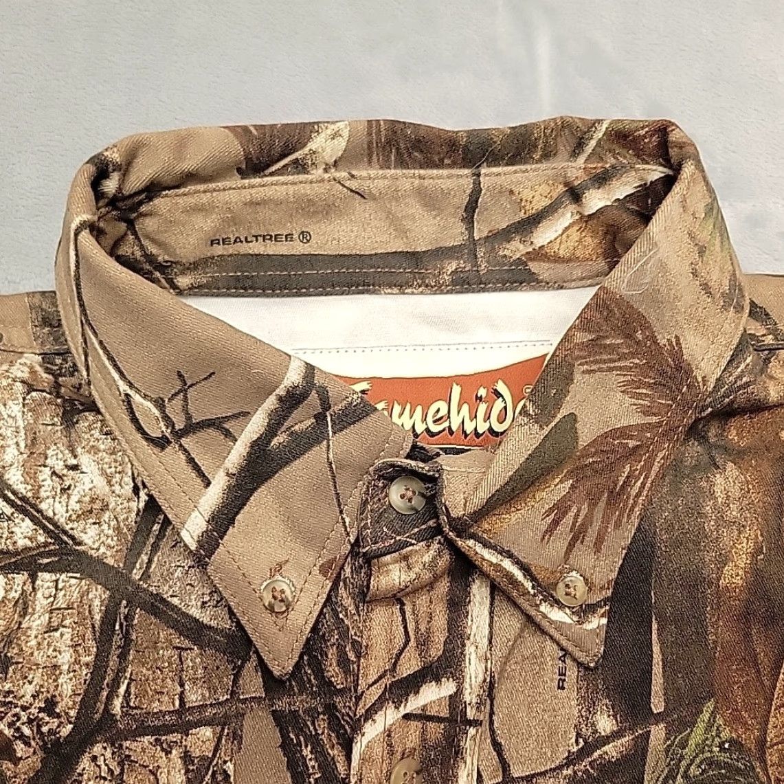Realtree VINTAGE Gamehide Shirt Mens XL Brown Realtree AP Camoflage 100% Cotton Hunting Shirt Size US XL / EU 56 / 4 - 5 Thumbnail
