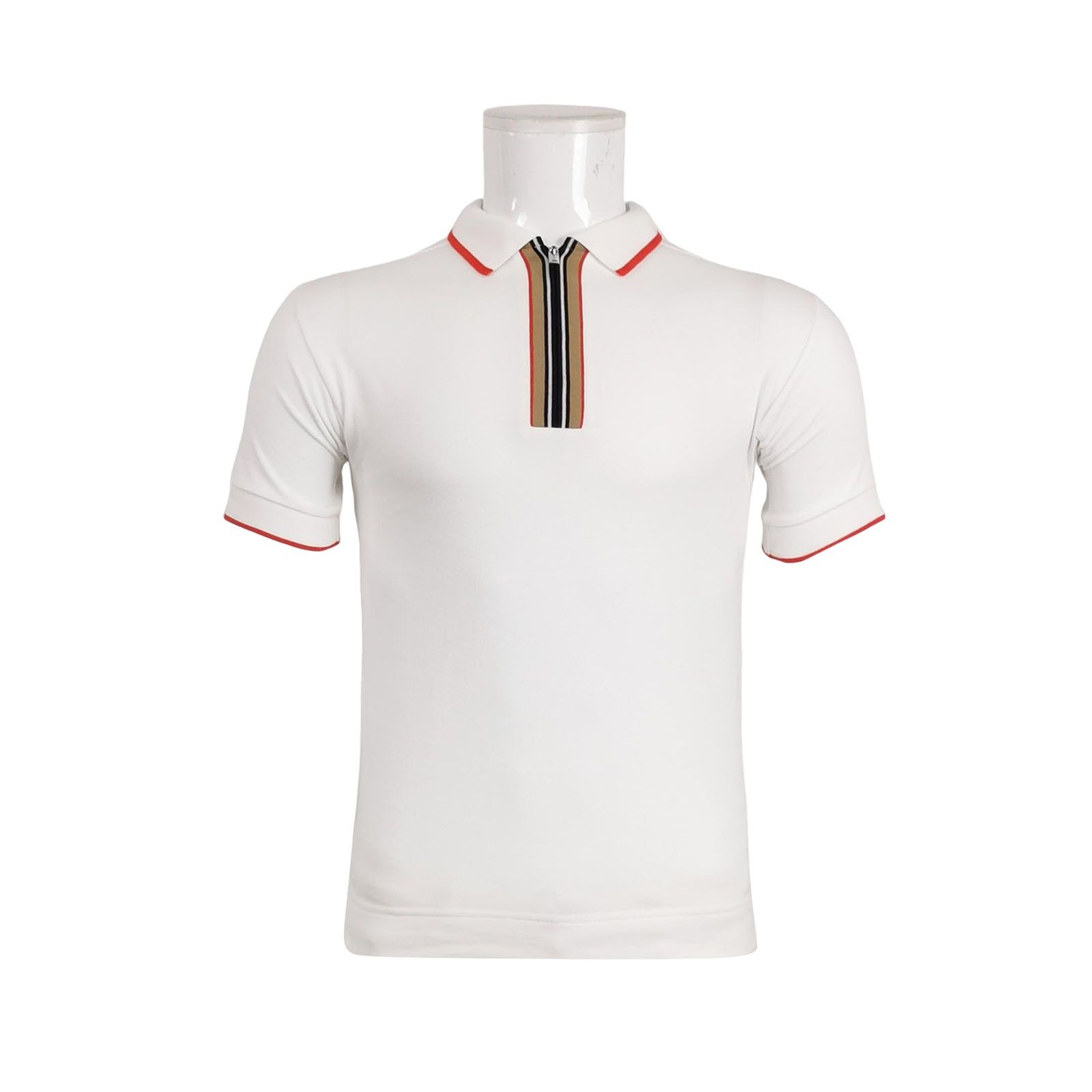Burberry Burberry Icon Stripe Zip Polo Shirt 12Y Size US XXS / EU 40 - 1 Thumbnail