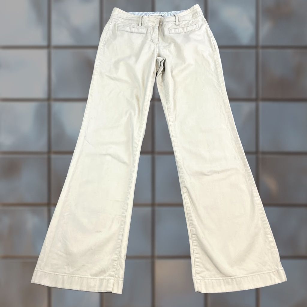 Tommy Hilfiger Tommy Hilfiger Womens Trousers Bootcut 28 30 UK 8 Cream Low Rise Chino Pants Cargo/Workwear Suitable Mens Womens Size 30" / US 8 / IT 44 - 1 Thumbnail