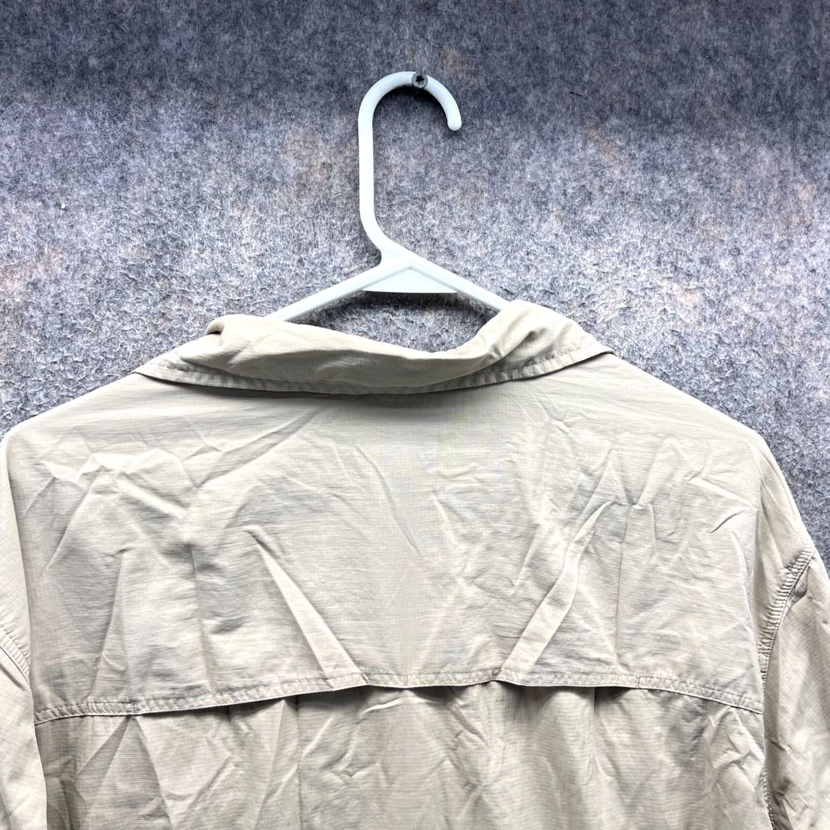 Eddie Bauer VINTAGE: Eddie Bauer Shirt Mens XLT Beige Button Down Vented Tan Outdoors Lined Hiking Size US XL / EU 56 / 4 - 6 Thumbnail