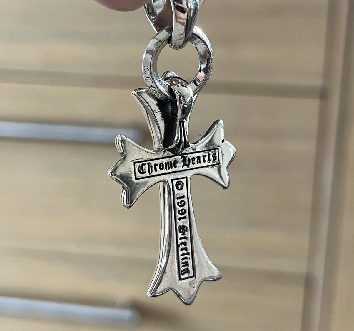 Chrome Hearts Rare Chrome Hearts Brand New Logo Cross Large Pendant Grailed 7660