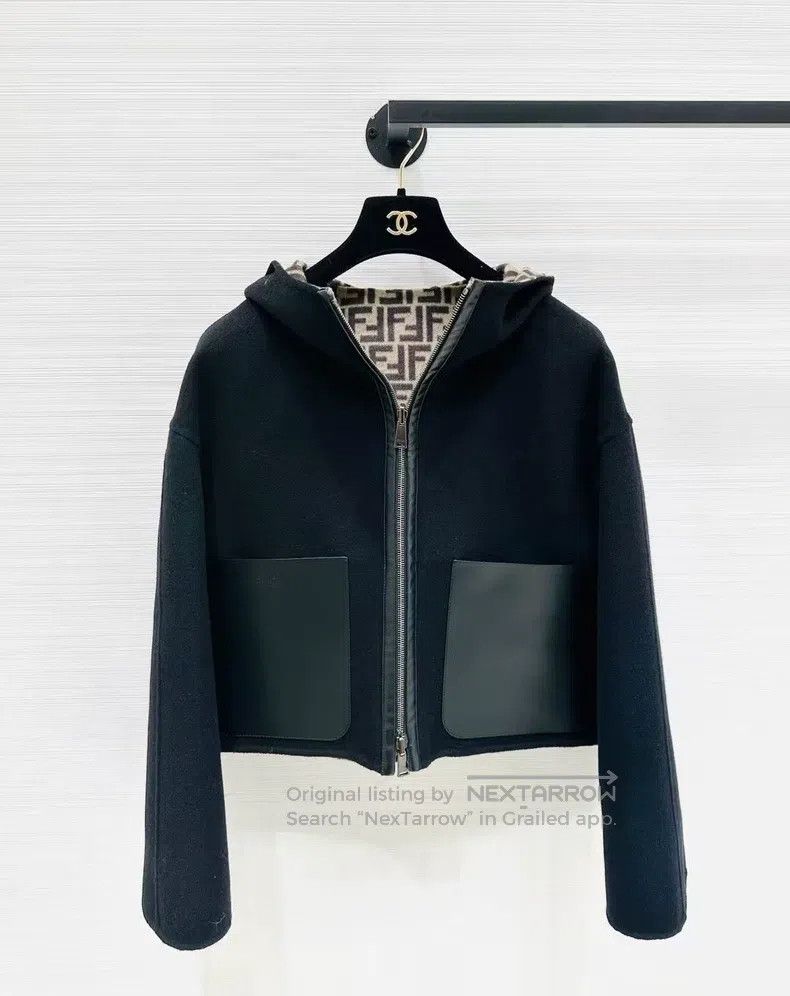 Fendi Fendi Black Brown Monogram Reversible Coat Size XS / US 0-2 / IT 36-38 - 1 Thumbnail