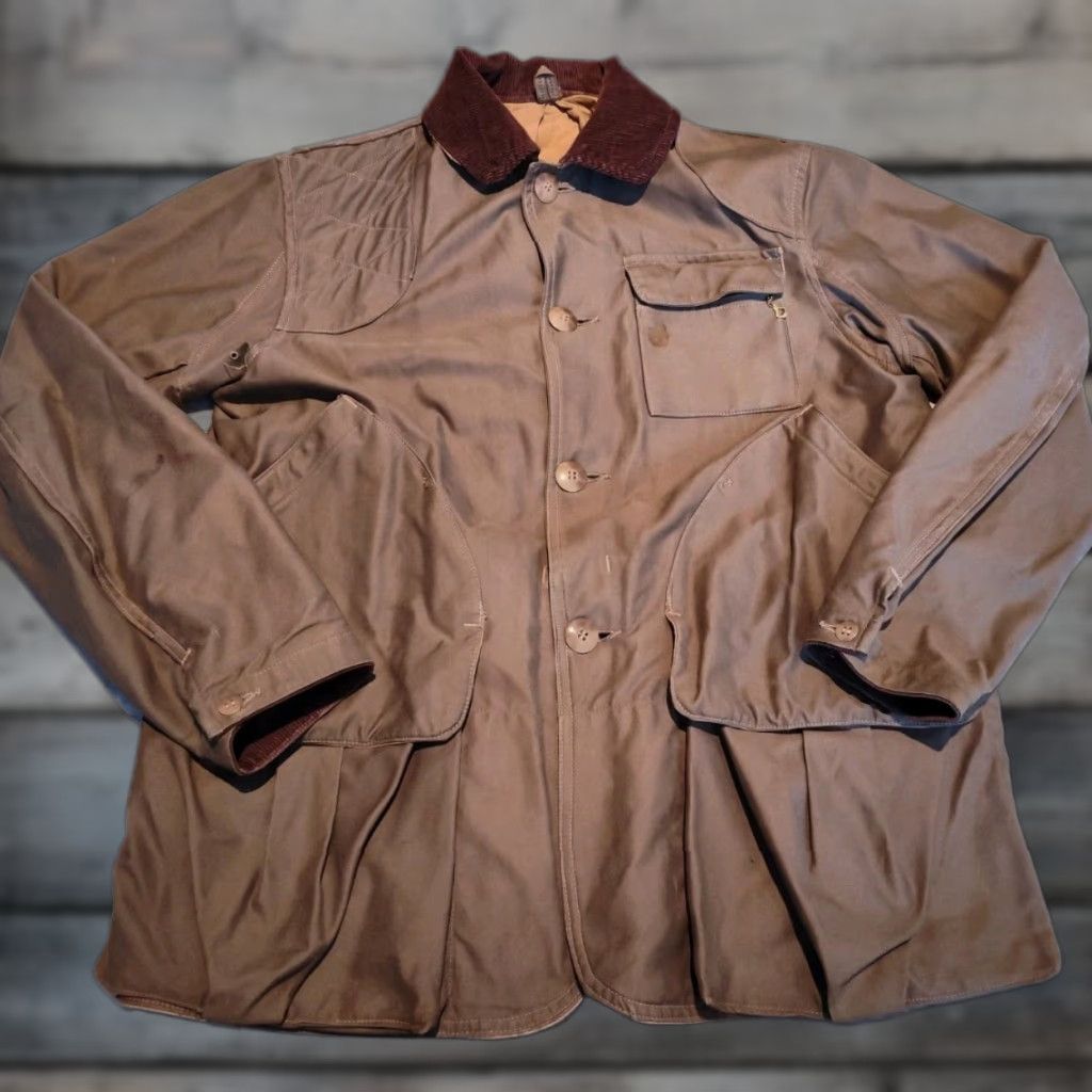 Vintage VINTAGE American Field Chore Jacket Workwear 1940s Brown Cotton M/L? Mens Size US M / EU 48-50 / 2 - 1 Thumbnail