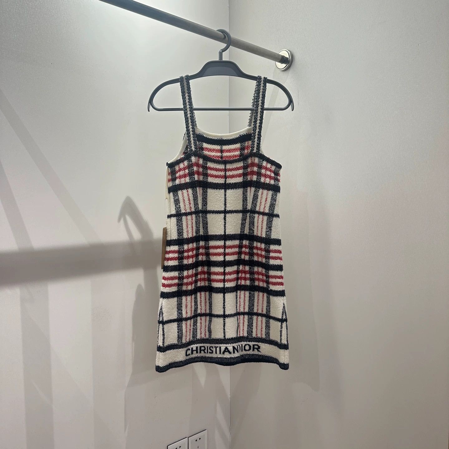 Dior Dior May256 Check All-Over Print Knit Cami Dress 34 Size XS / US 0-2 / IT 36-38 - 2 Thumbnail