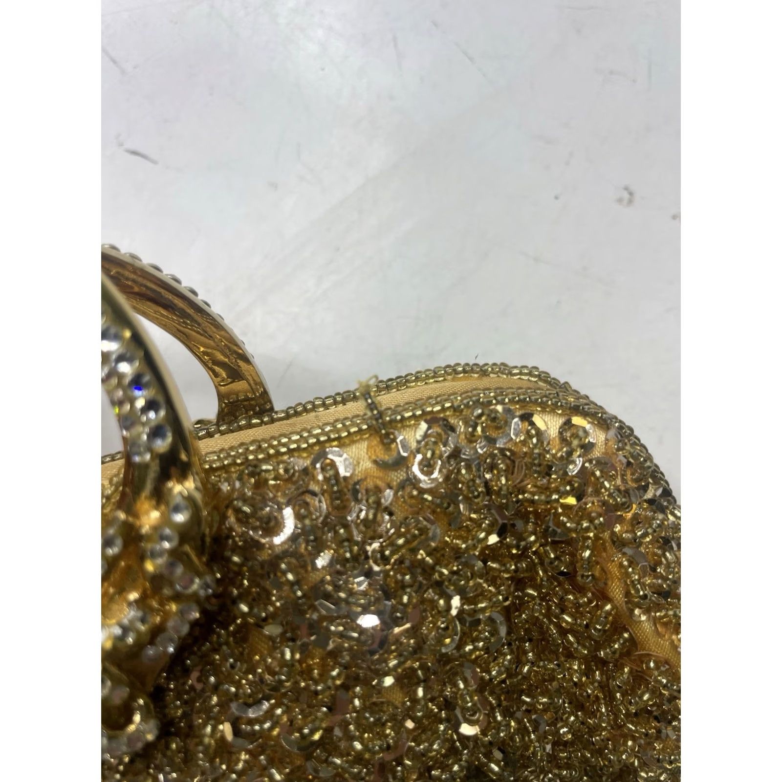 Lord & Taylor VINTAGE Lord & Taylor Jewel Toned Gold Silver Beaded Evening Bag Clutch Chain Strap VTG Size ONE SIZE - 3 Thumbnail