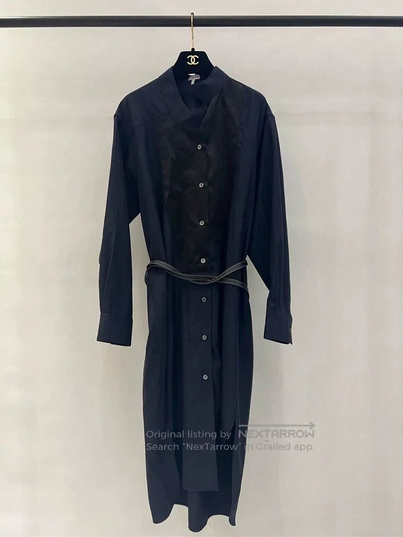 Loewe Loewe Navy Black Shirt Dress 36. Size US 36 / EU 52 - 1 Thumbnail