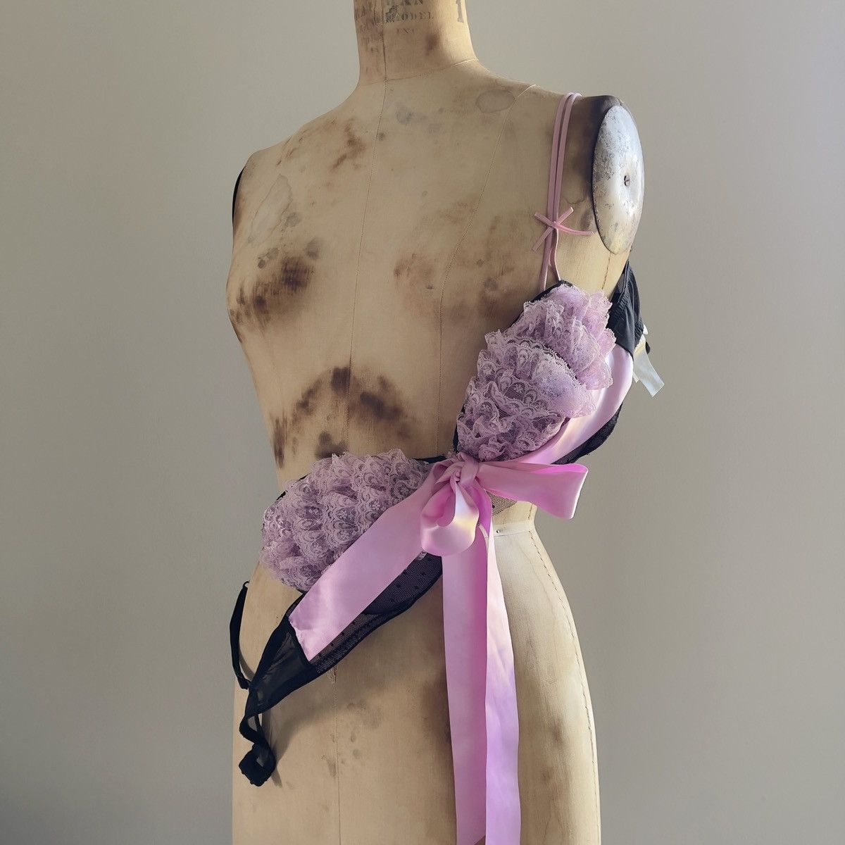 Vintage Vintage Purple Ruffled Lace Bra (34B/32C) Size S / US 4 / IT 40 - 3 Thumbnail