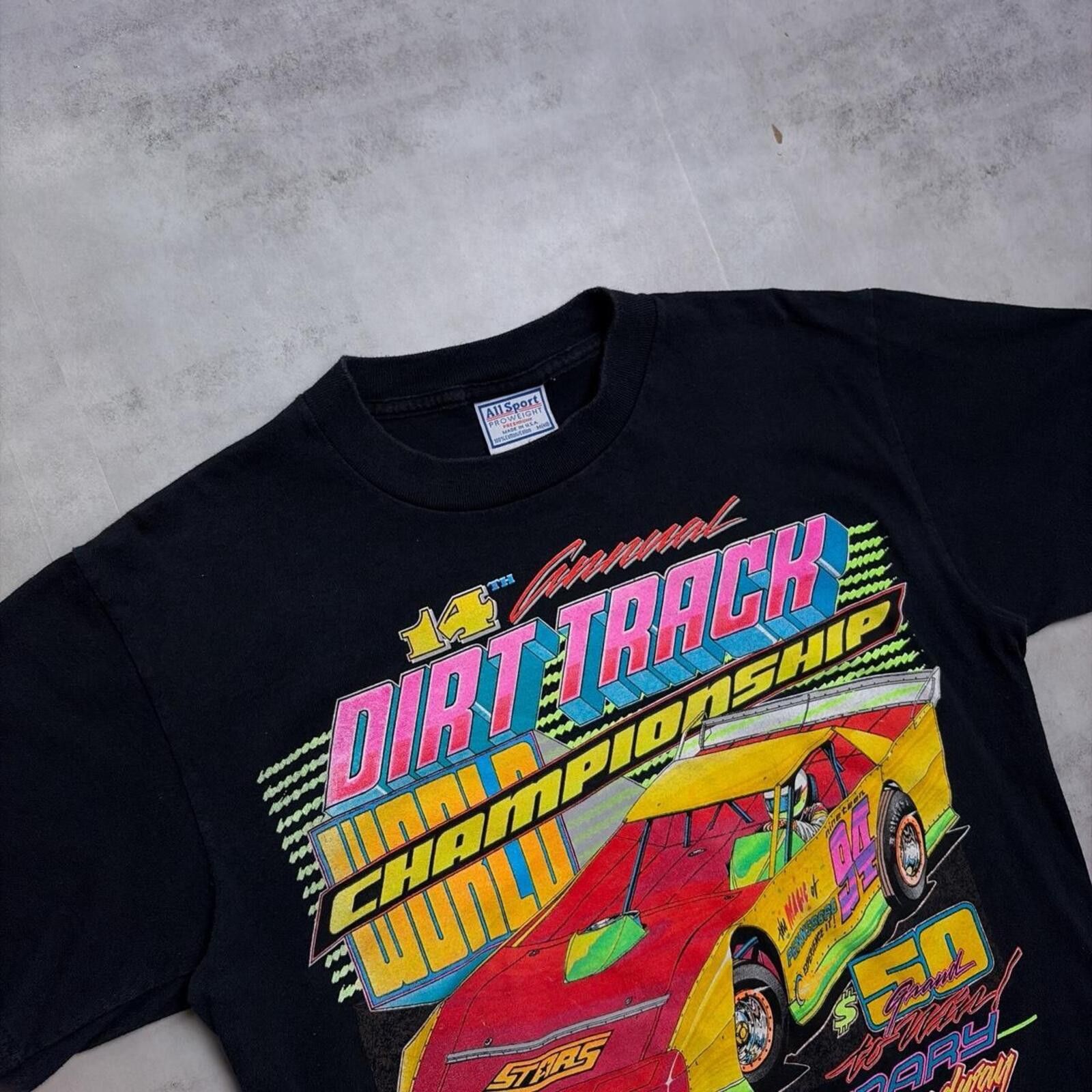 NASCAR Vintage Dirt Track Racing Graphic All Sport USA T-Shirt Size US M / EU 48-50 / 2 - 6 Thumbnail